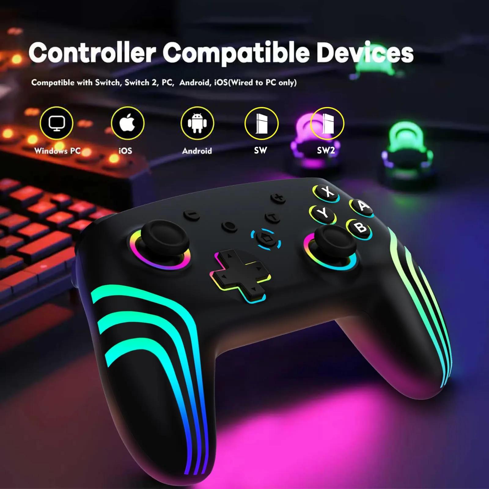 MYSTILUCK Controller Pro Wireless for Switch, Switch 2, Lite, OLED, PC - immagine 8
