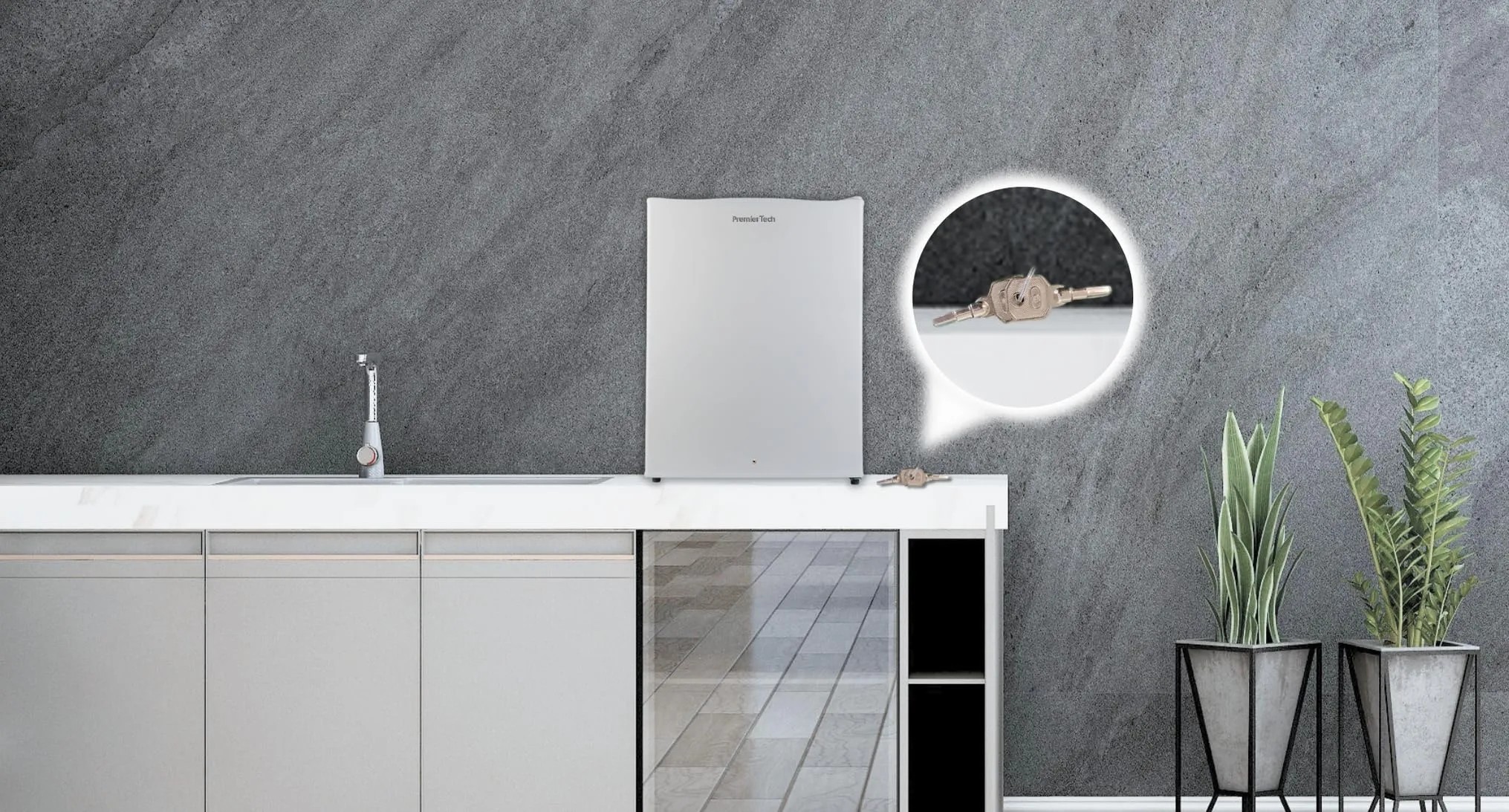 PremierTech Mini Congelatore 42 Litri Bianco con Chiave 4 Stelle PT-FR43K - immagine 5