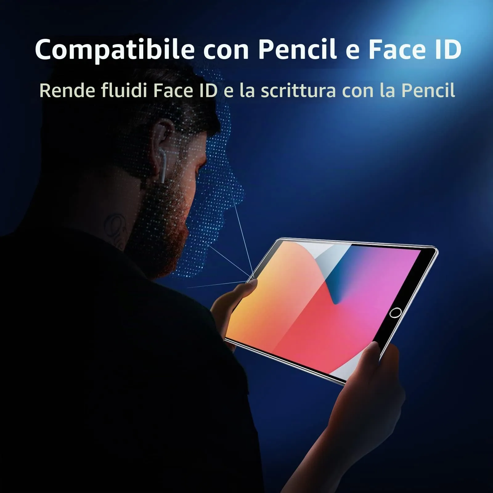 NEW'C Pellicola in Vetro Temperato per iPad 9/8/7 10,2 pollici - immagine 3