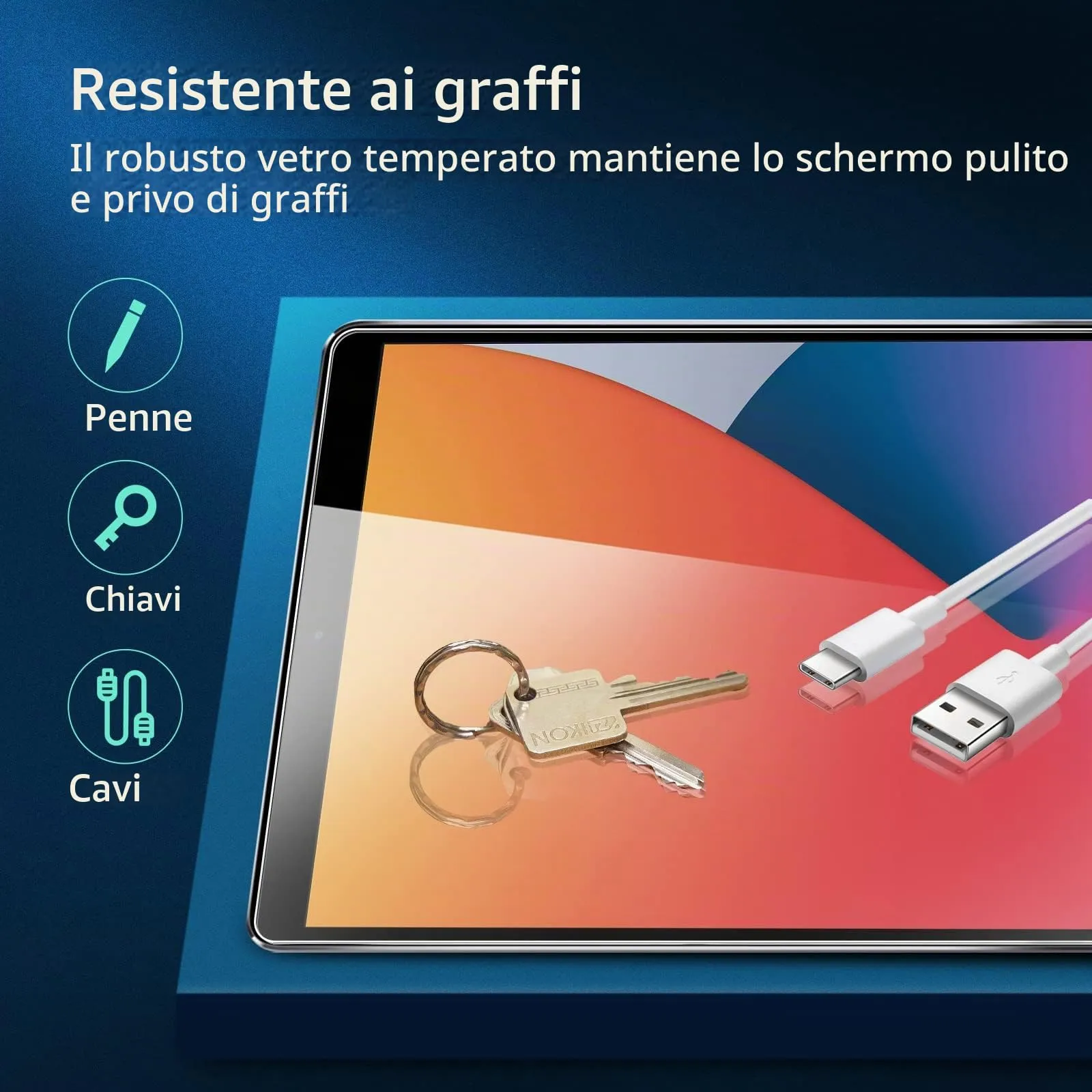 NEW'C Pellicola in Vetro Temperato per iPad 9/8/7 10,2 pollici - immagine 5