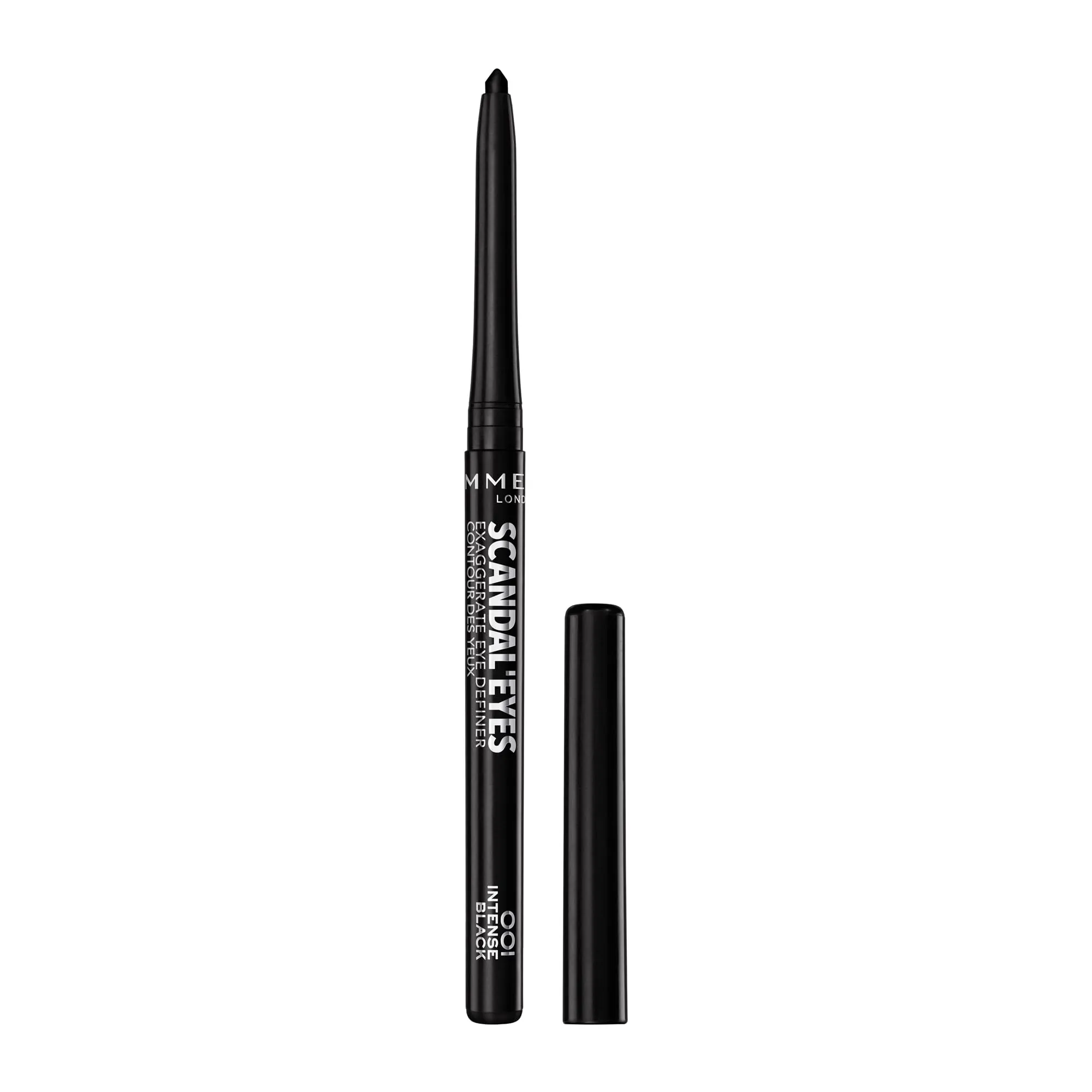 Rimmel London ScandalEyes Exaggerate Eye Definer Waterproof Automatic Eye Pencil, 001 Intense Black - 0.35g - immagine 1