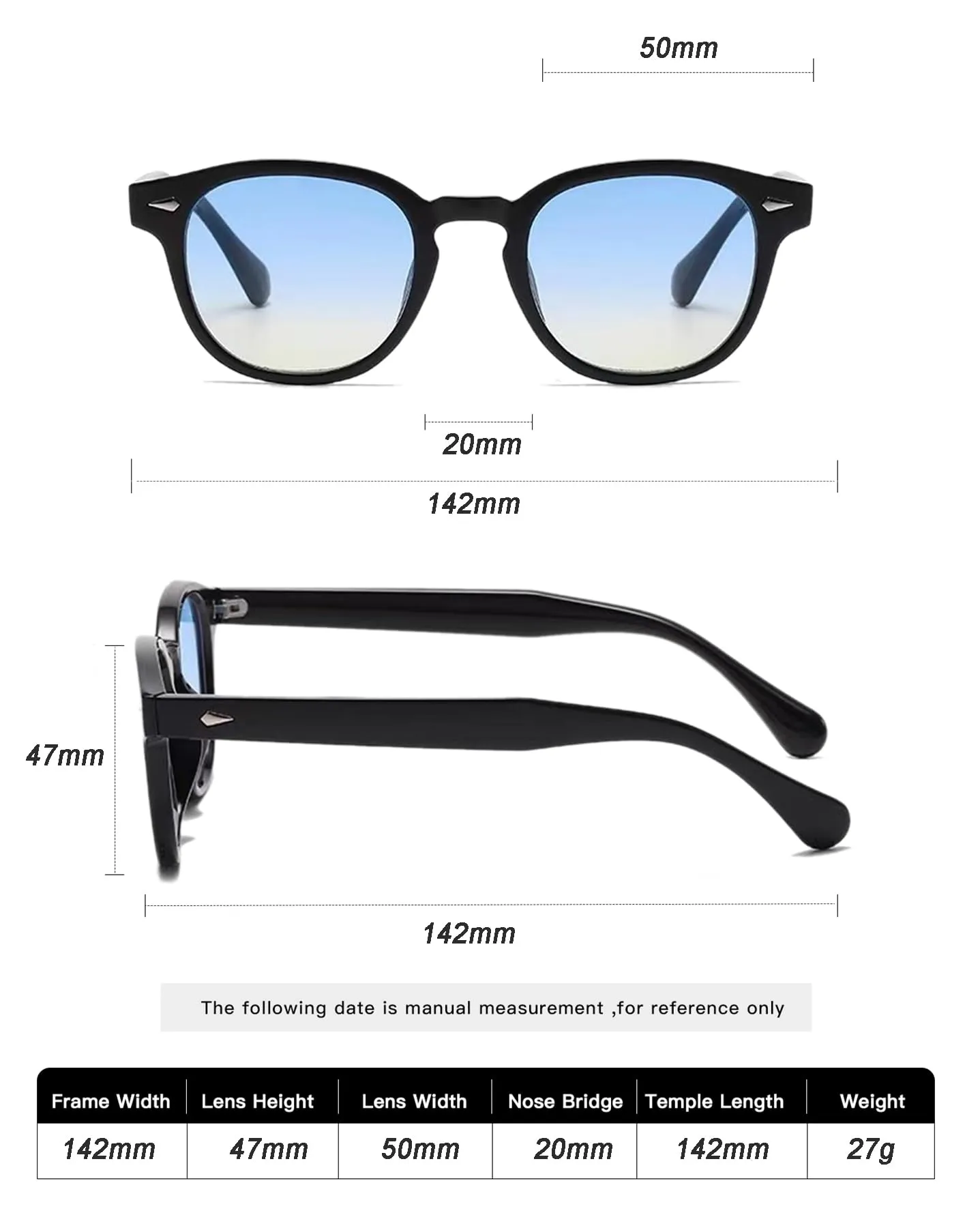 LHSDMOAT Occhiali da Sole Sportivi Vintage Anni '70 Rotondi UV400 Stile Depp per Uomo e Donna - immagine 6