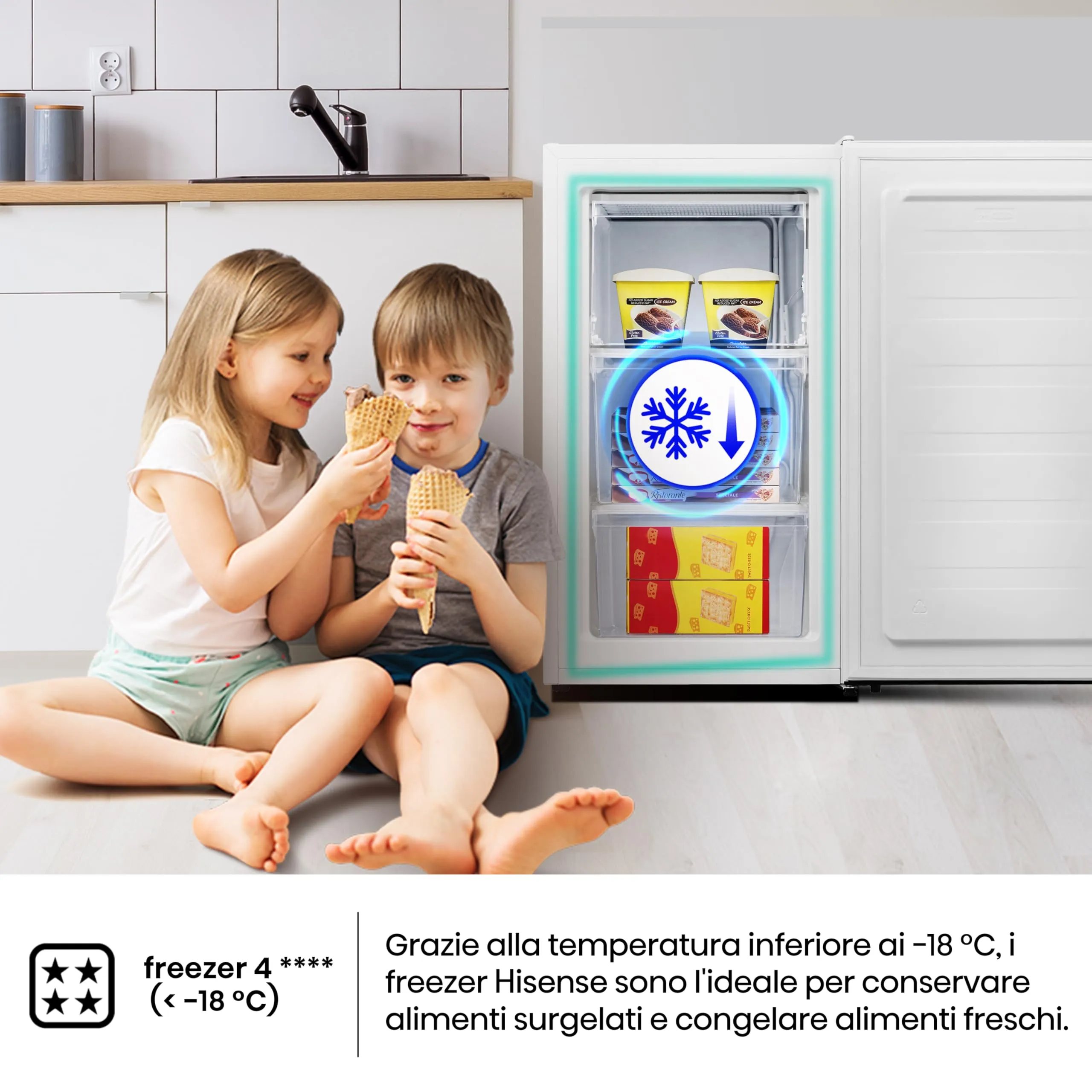 Hisense MUZ4859E Congelatore Verticale Bianco 61L - immagine 7