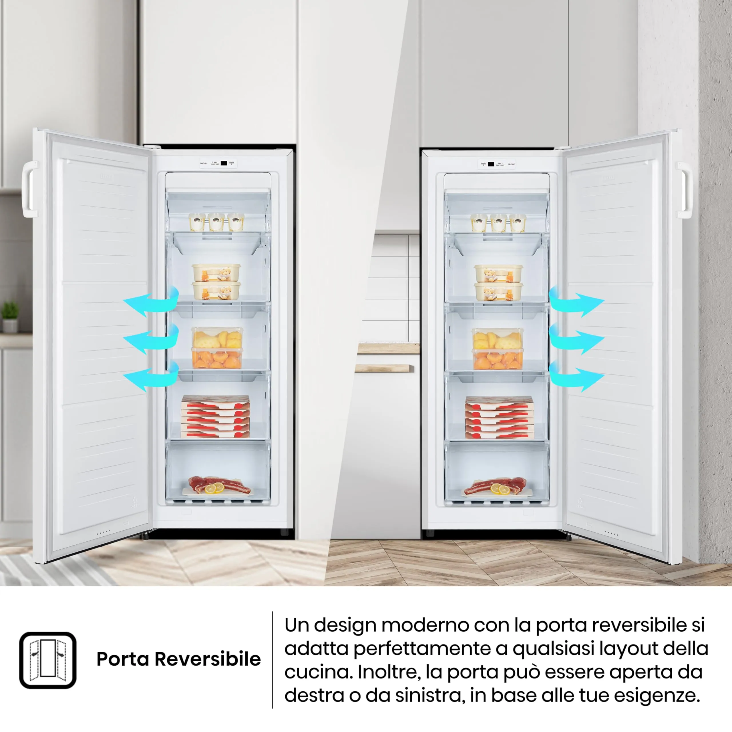 Congelatore Verticale Hisense FV191N4AW2 155 Litri Classe E - immagine 4