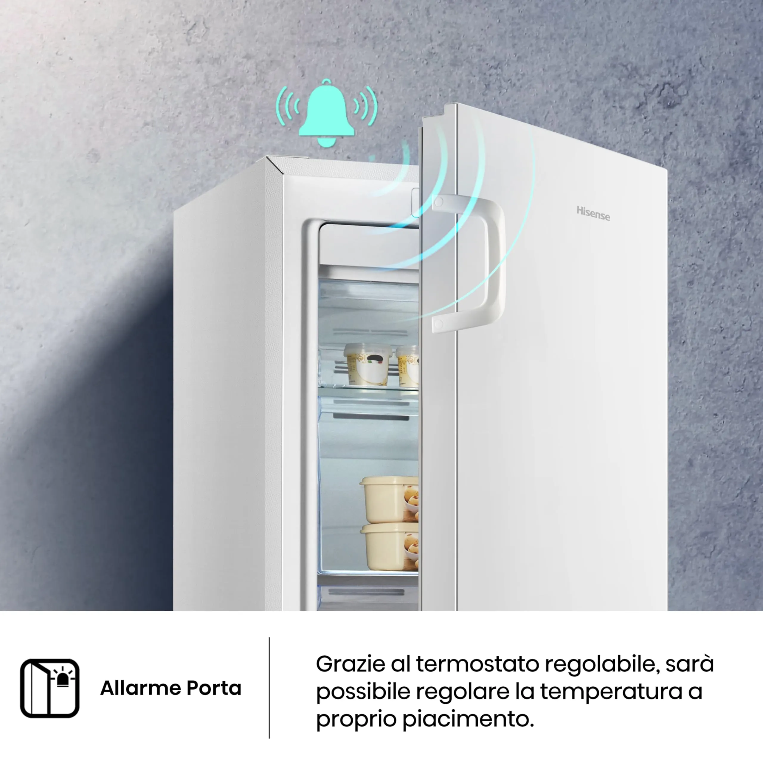Congelatore Verticale Hisense FV191N4AW2 155 Litri Classe E - immagine 7