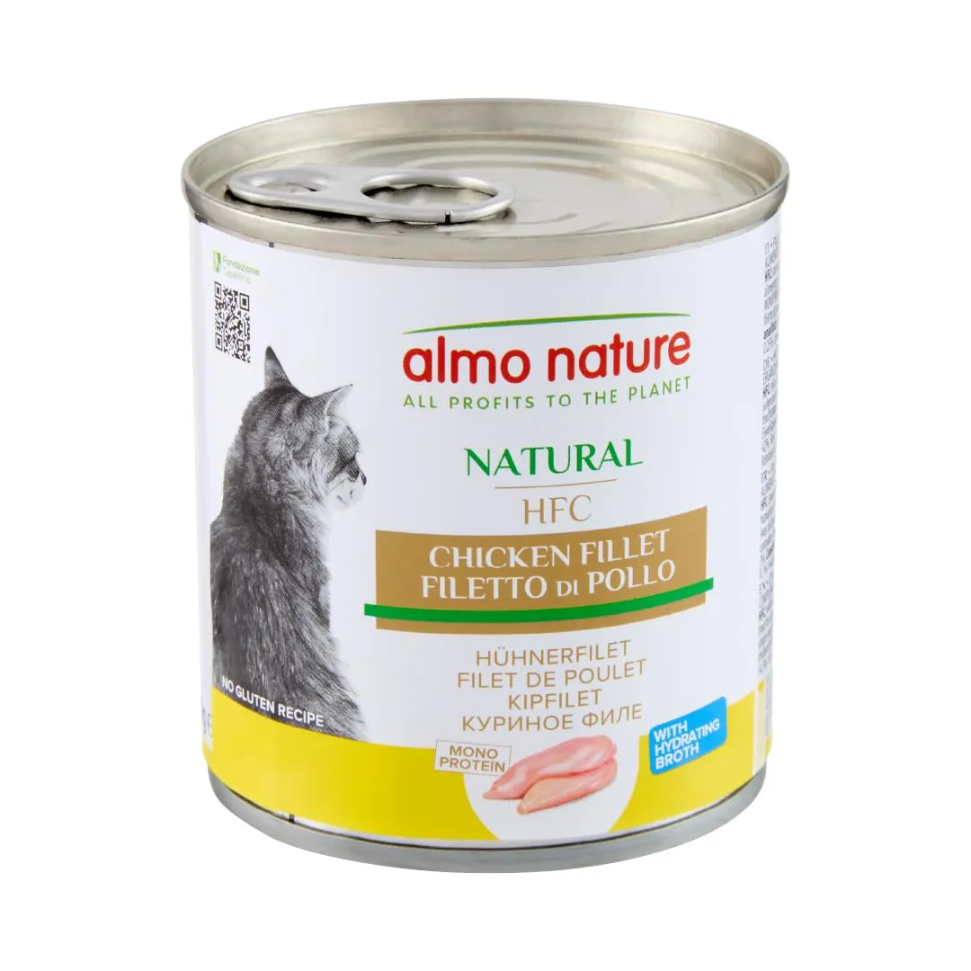 Almo Nature HFC Natural Alimento Umido per Gatti Filetto di Pollo 280g (12 pezzi) - immagine 1
