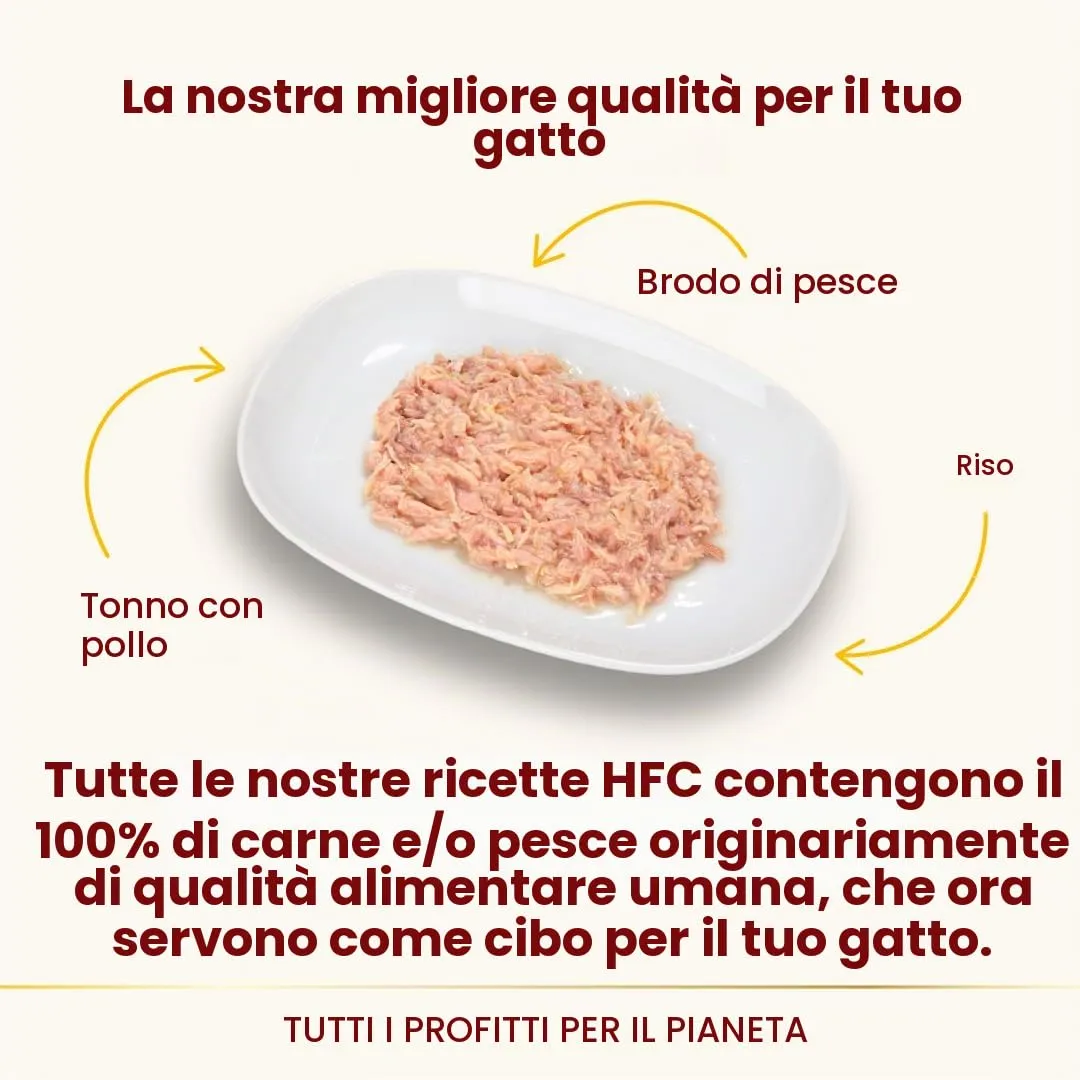Almo Nature HFC Natural Alimento Umido per Gatti Tonno con Pollo, 280g, Confezione da 12 - immagine 3