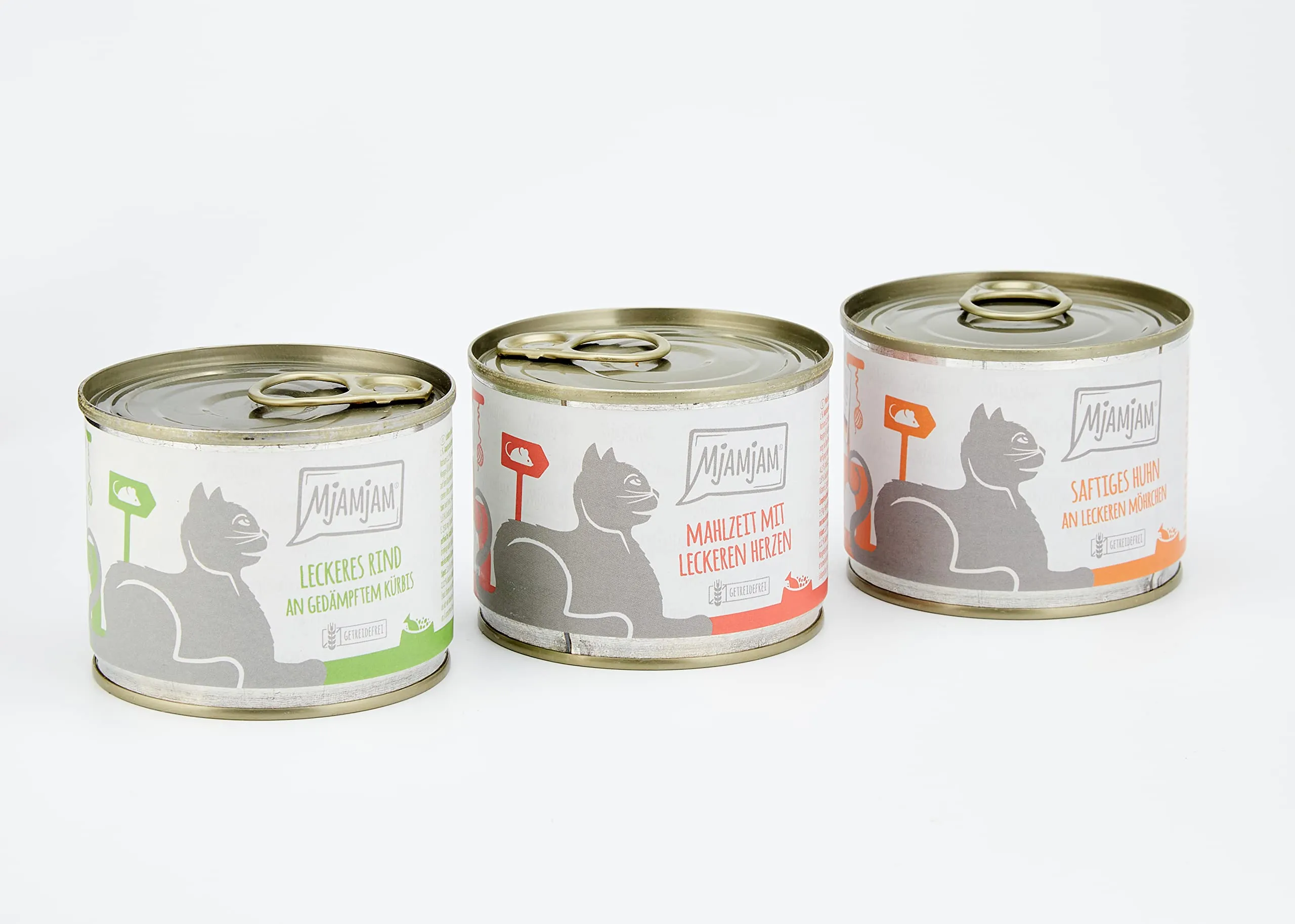 MjAMjAM Cibo Umido Premium per Gatti Confezione Mista I Pollo, Manzo, Cuori, 6 x 200 g, Senza Cereali - immagine 8