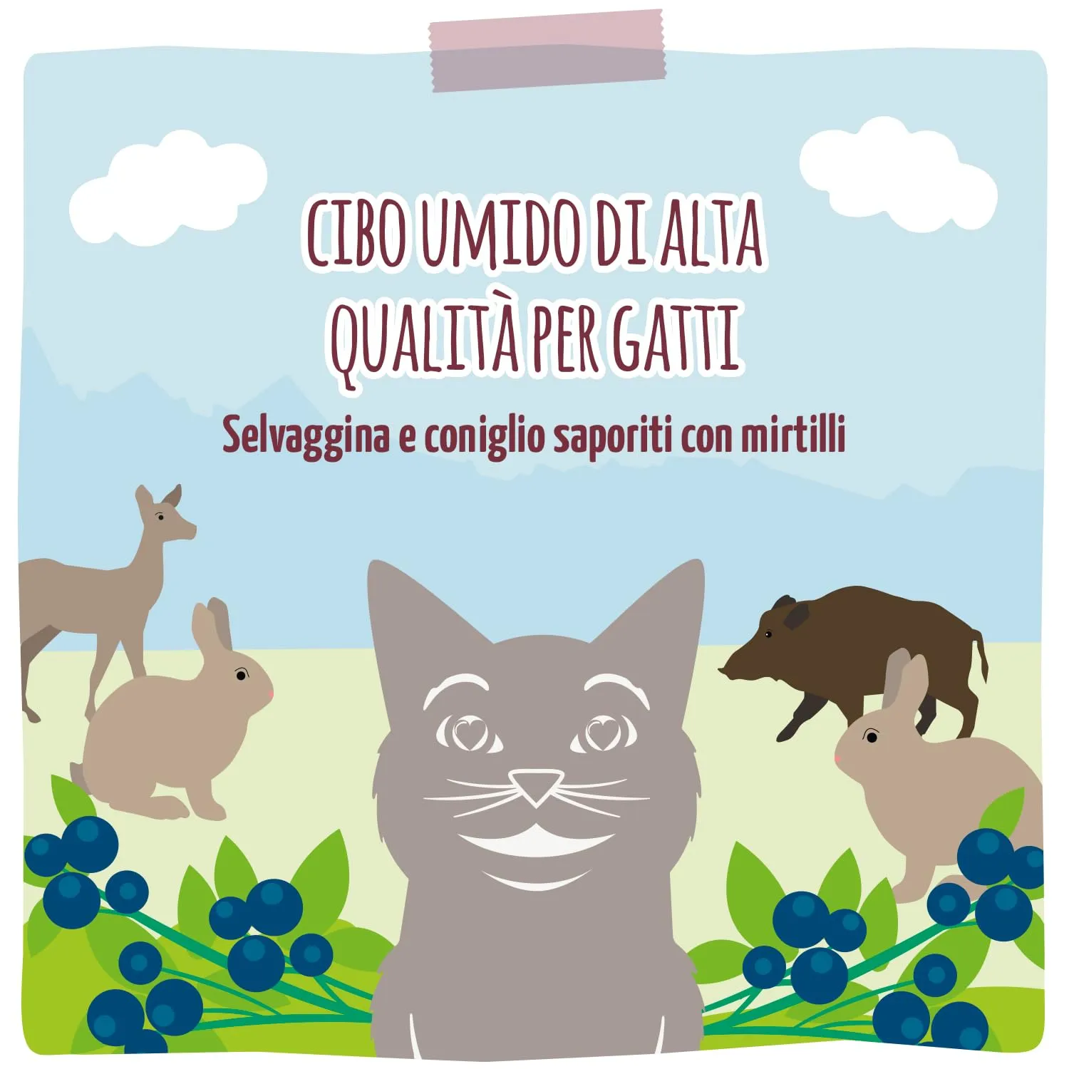 MjAMjAM Cibo Umido per Gatti alla Selvaggina e Coniglio con Mirtilli, Senza Cereali, 6 x 200 g - immagine 5