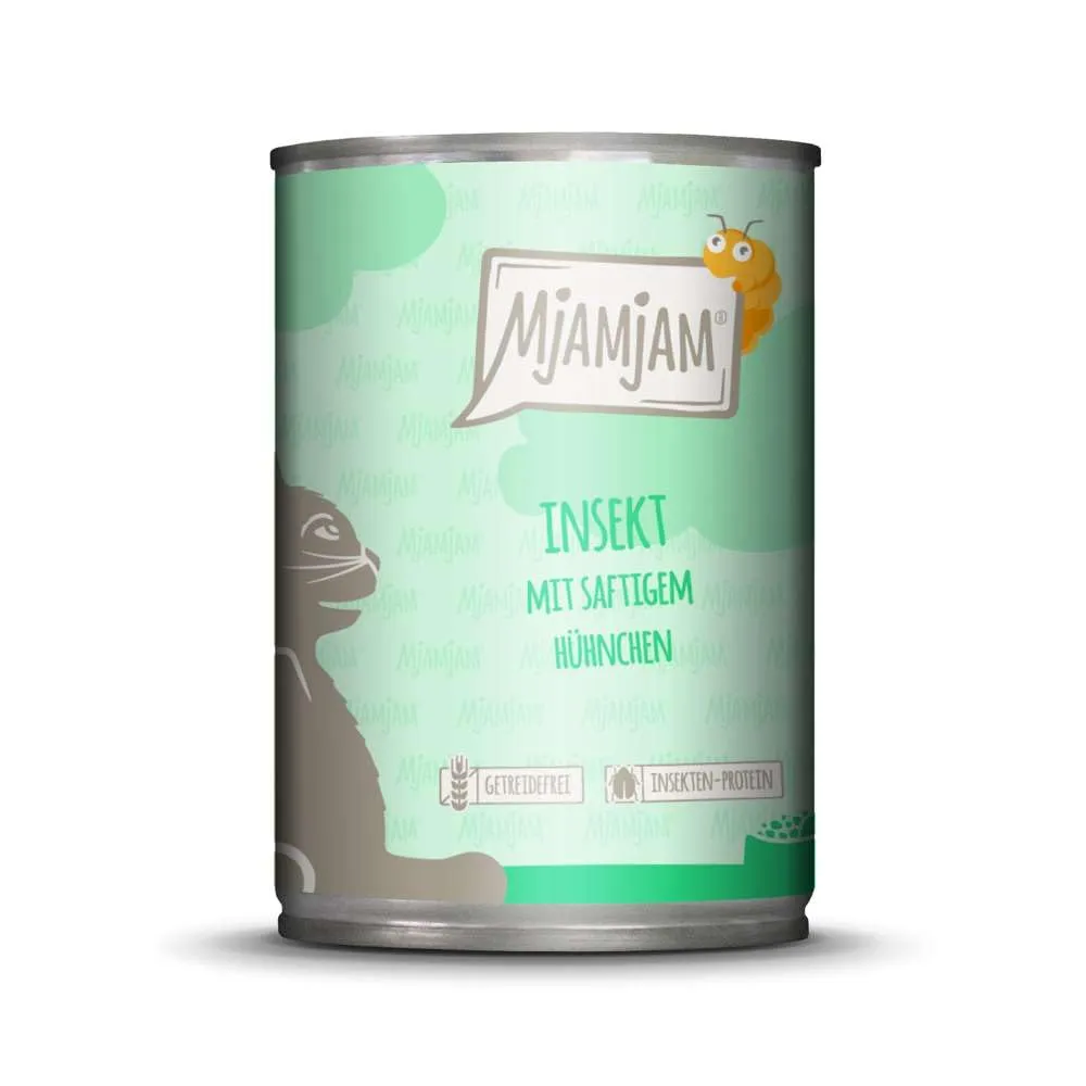 MjAMjAM Cibo Umido Premium per Gatti, Insetti con Pollo, Senza Cereali, 6 x 400 g - immagine 4
