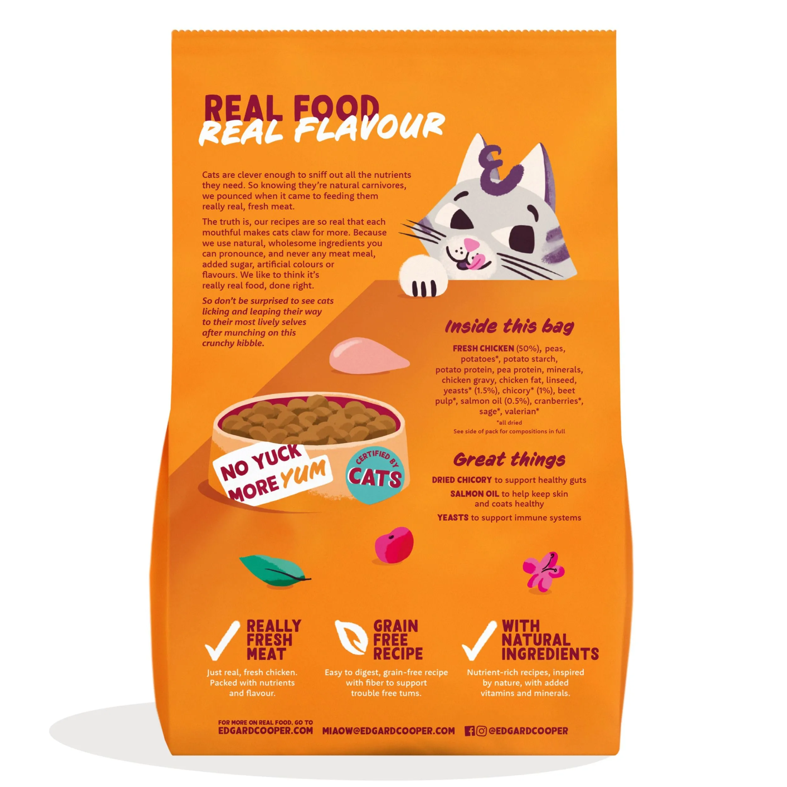 Edgard & Cooper Crocchette Gatti Pollo Fresco, 2kg, Senza Cereali - immagine 8