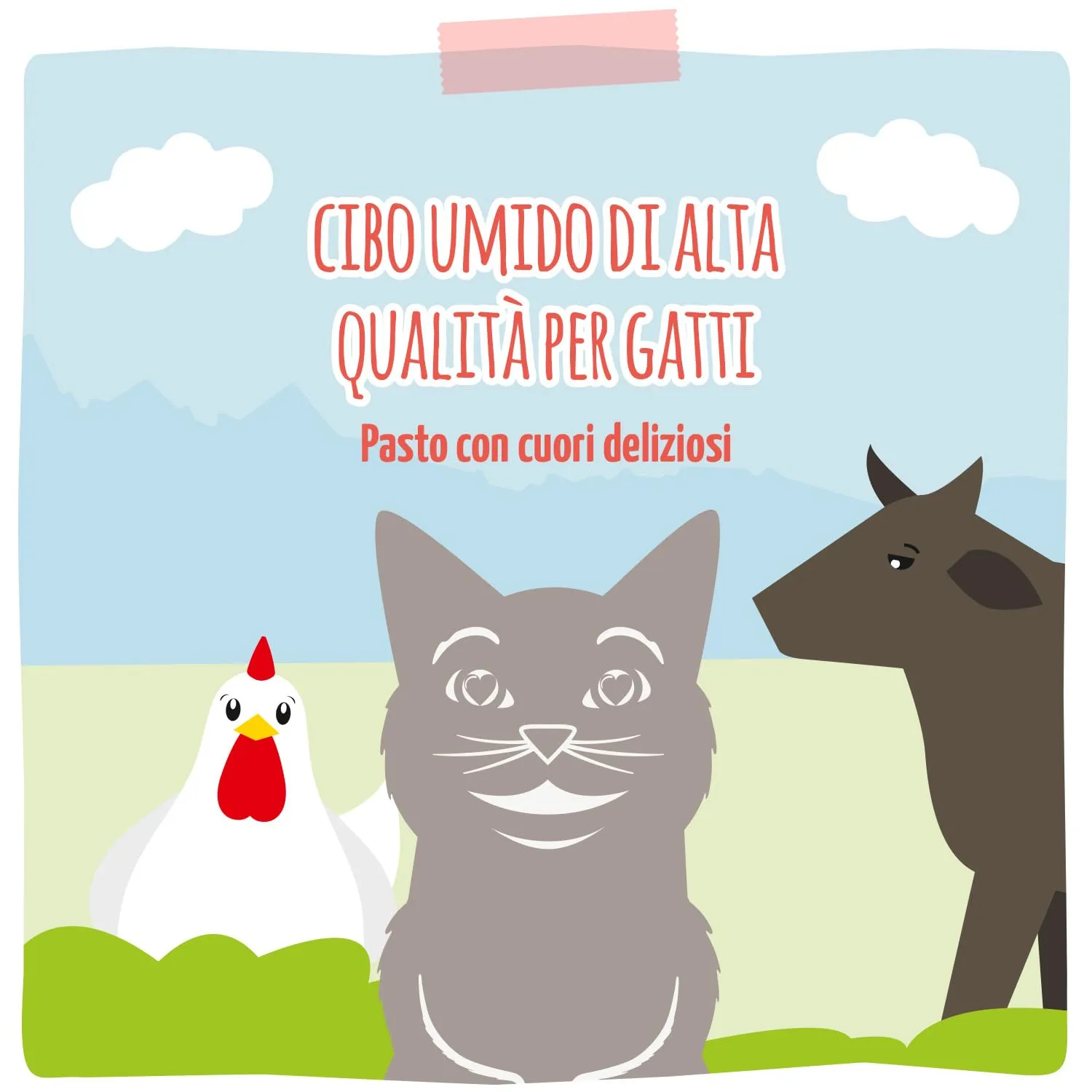 MjAMjAM Cibo Umido Premium per Gatti ai Cuori, Senza Cereali, 6 x 200 g - immagine 5