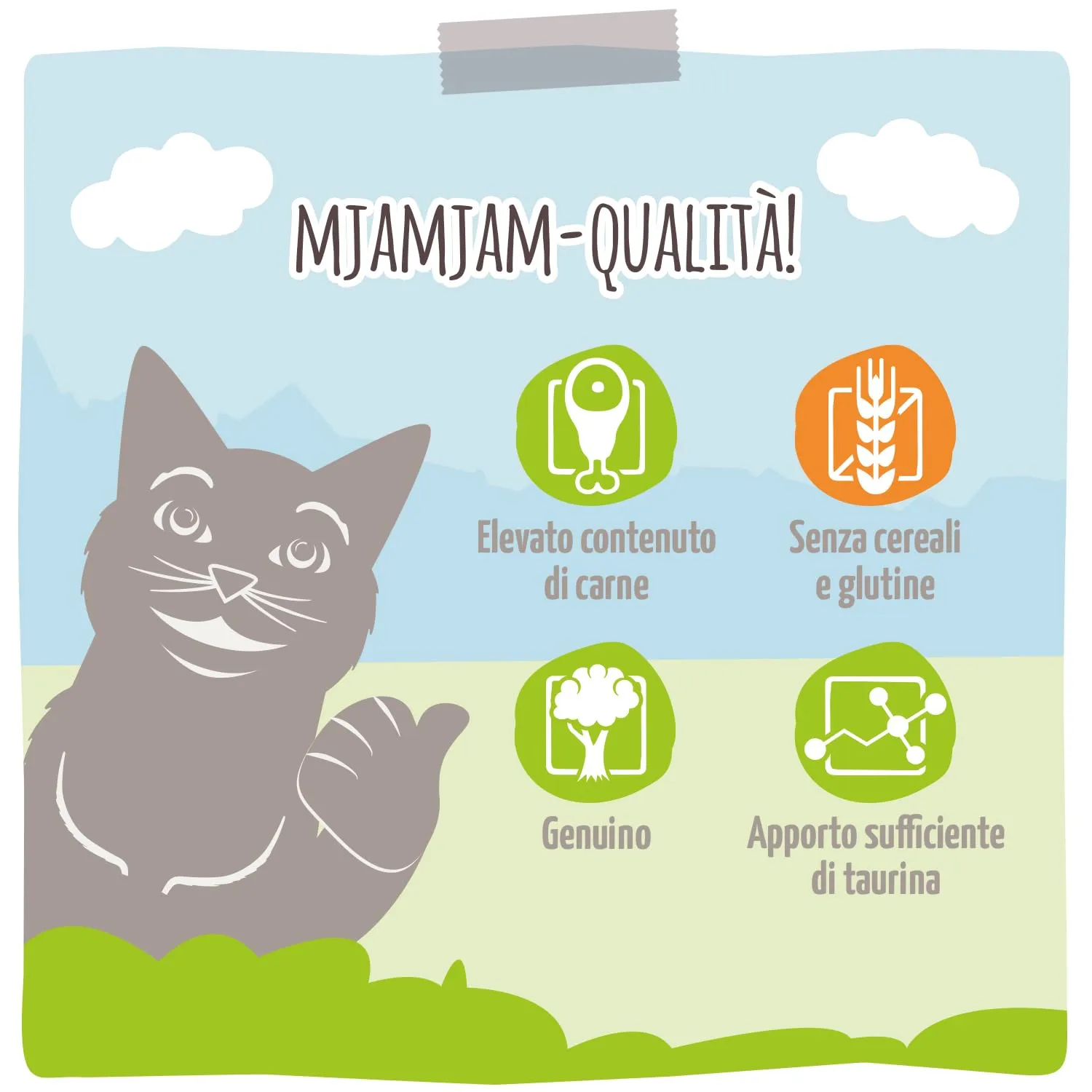 MjAMjAM Cibo Umido per Gatti Cavallo su Zucca al Vapore, Senza Cereali, 6 x 200 g - immagine 4