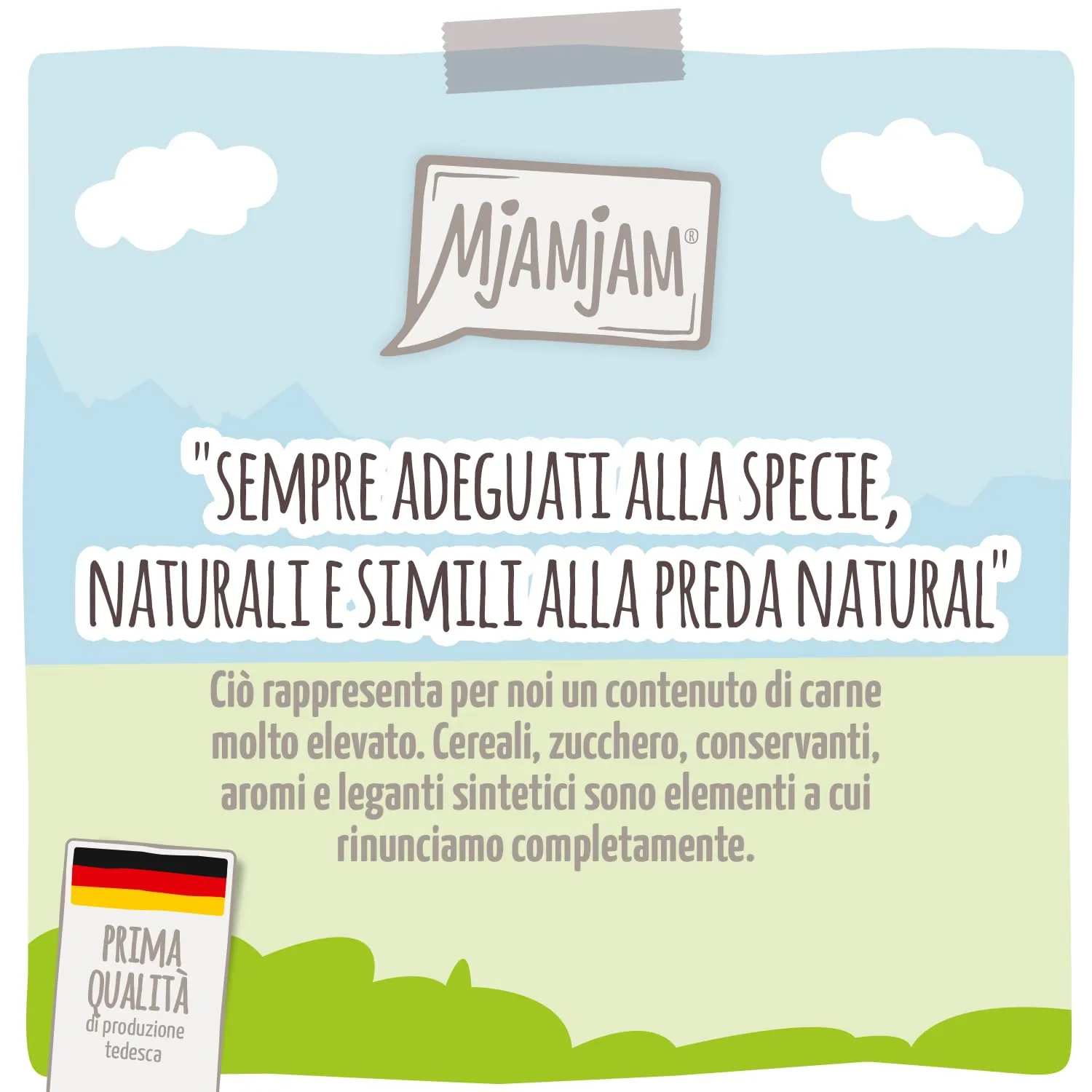 MjAMjAM Cibo Umido per Gatti Cavallo e Zucca al Vapore, Senza Cereali, 6 x 800 g - immagine 2