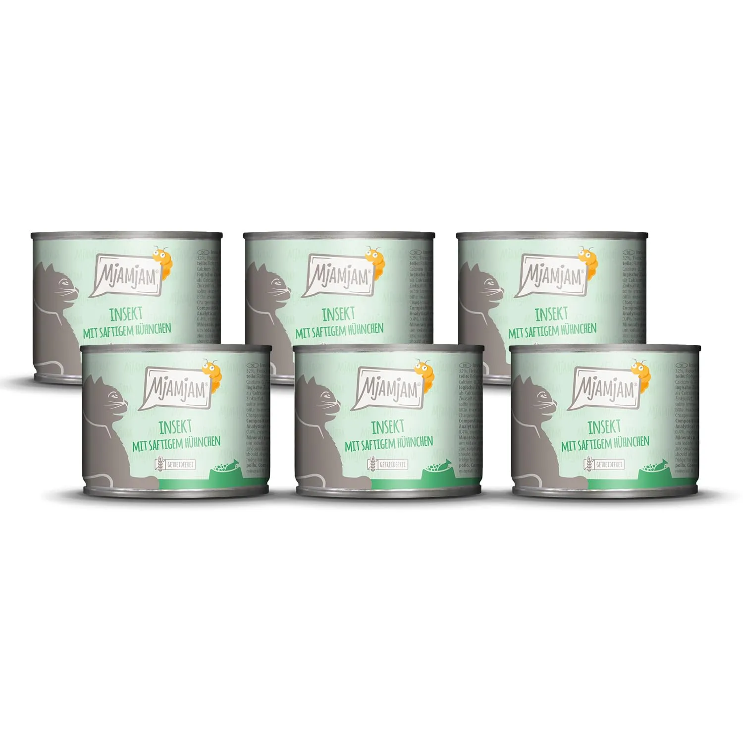 MjAMjAM Quetschie Cibo Umido per Gatti Insetto e Pollo, Senza Cereali, 6 x 200 g - immagine 1