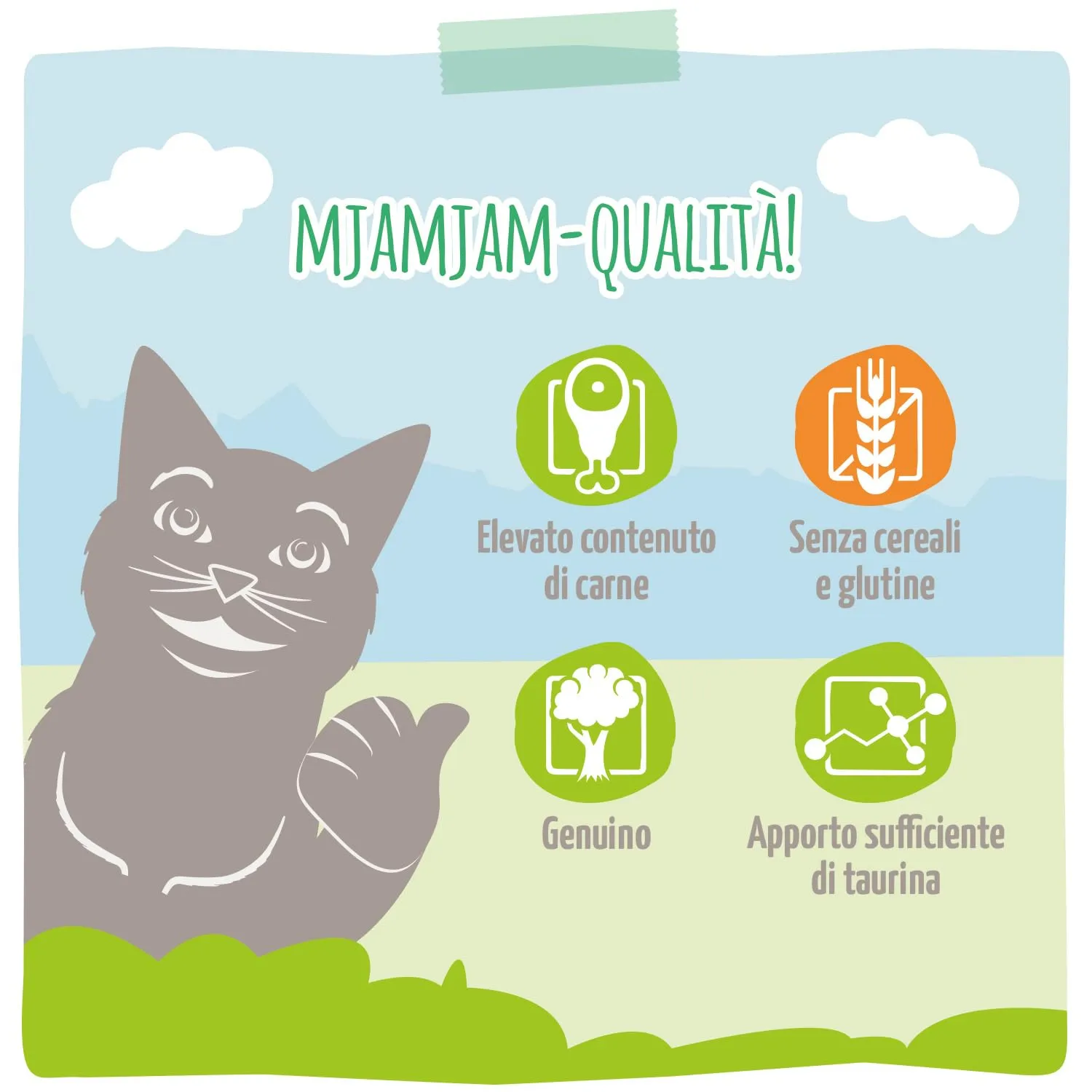 MjAMjAM Quetschie Cibo Umido per Gatti Insetto e Pollo, Senza Cereali, 6 x 200 g - immagine 5