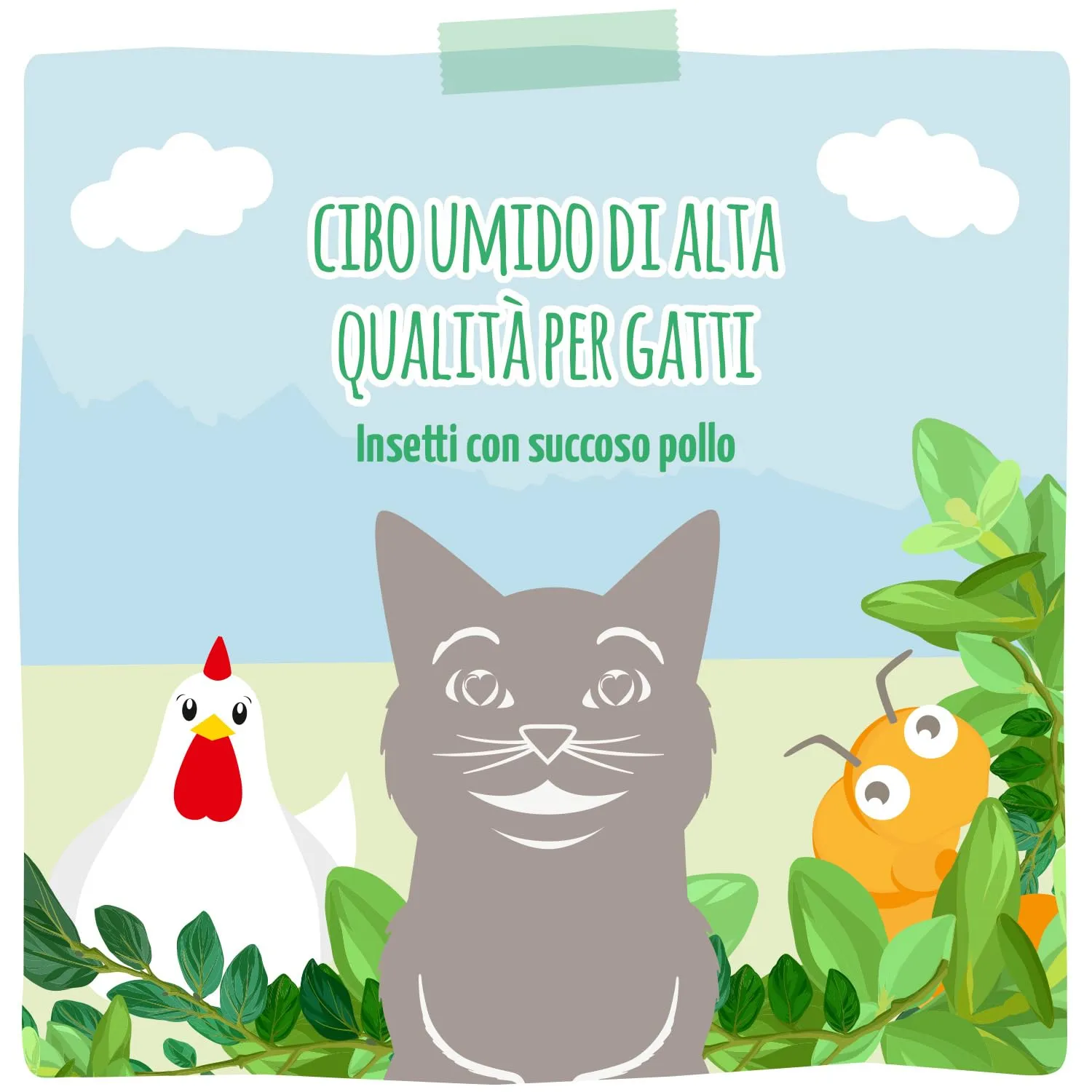 MjAMjAM Quetschie Cibo Umido per Gatti Insetto e Pollo, Senza Cereali, 6 x 200 g - immagine 6