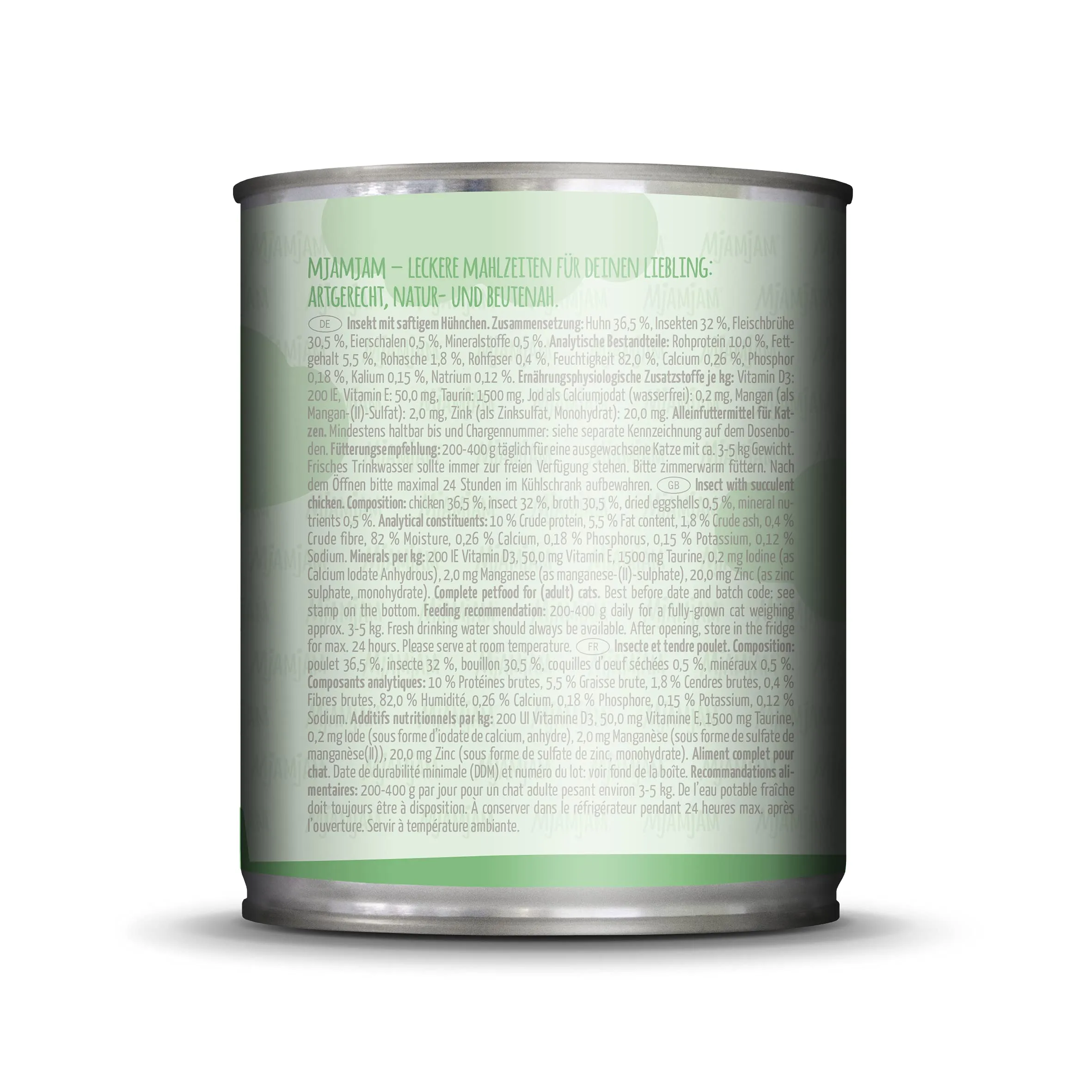 MjAMjAM Cibo Umido per Gatti Insetti con Pollo, Senza Cereali, 6 x 800 g - immagine 4