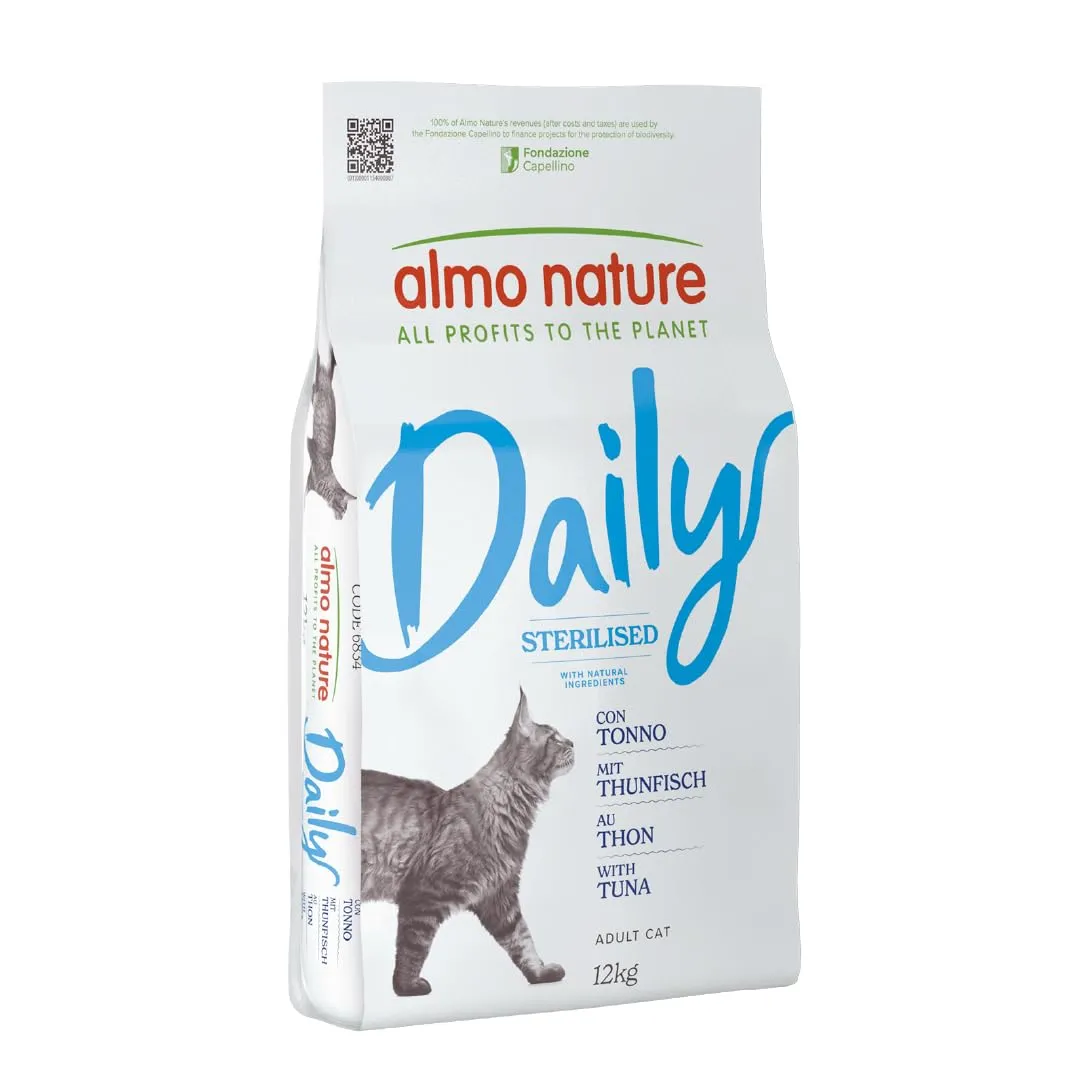 Almo Nature Daily Sterilised Crocchette per Gatti Adulti con Tonno, 12 kg - immagine 1