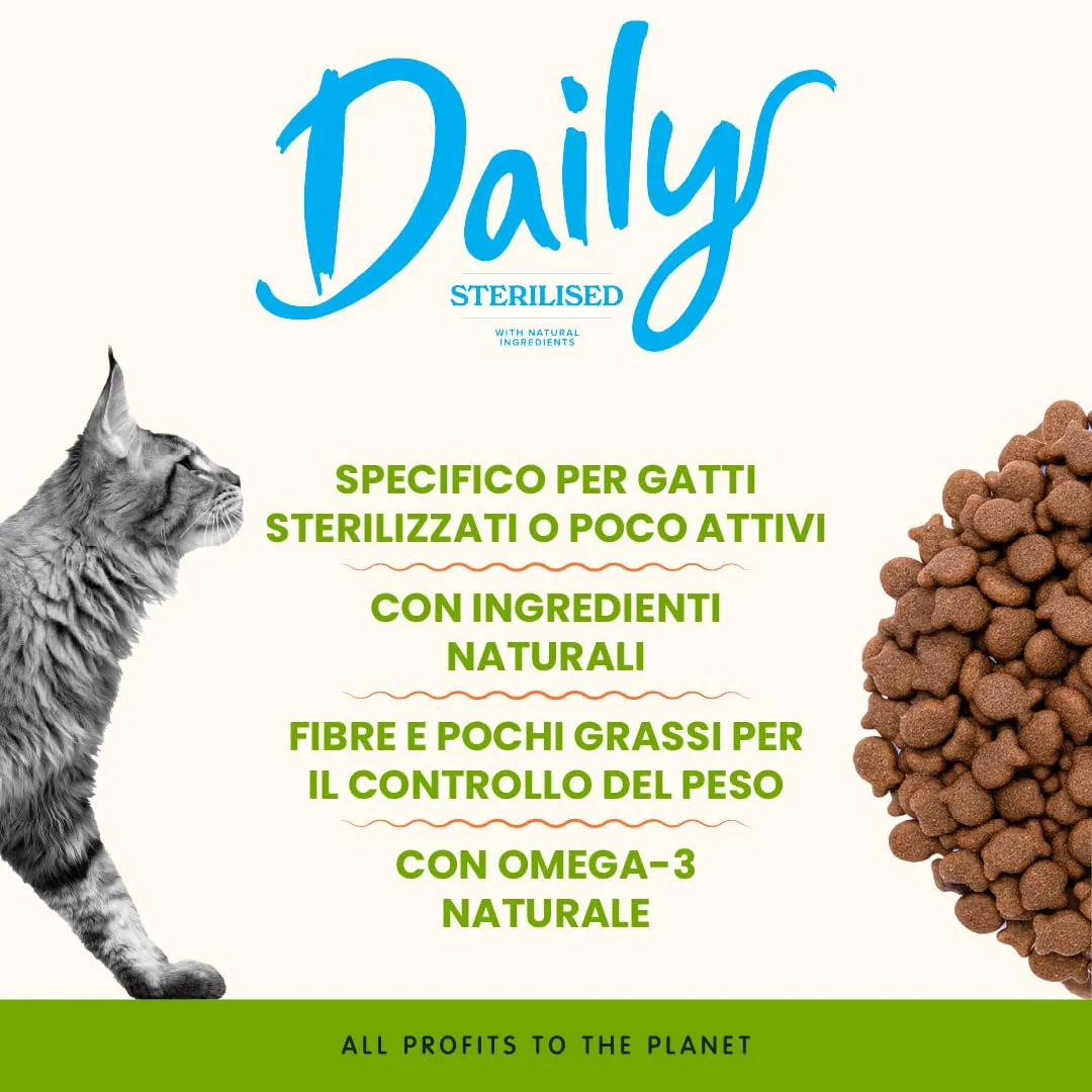 Almo Nature Daily Sterilised Crocchette per Gatti Adulti con Tonno, 12 kg - immagine 2