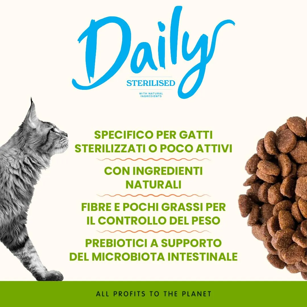 Almo Nature Daily Sterilised, Crocchette per Gatti Adulti con Pollo, 12 kg - immagine 2