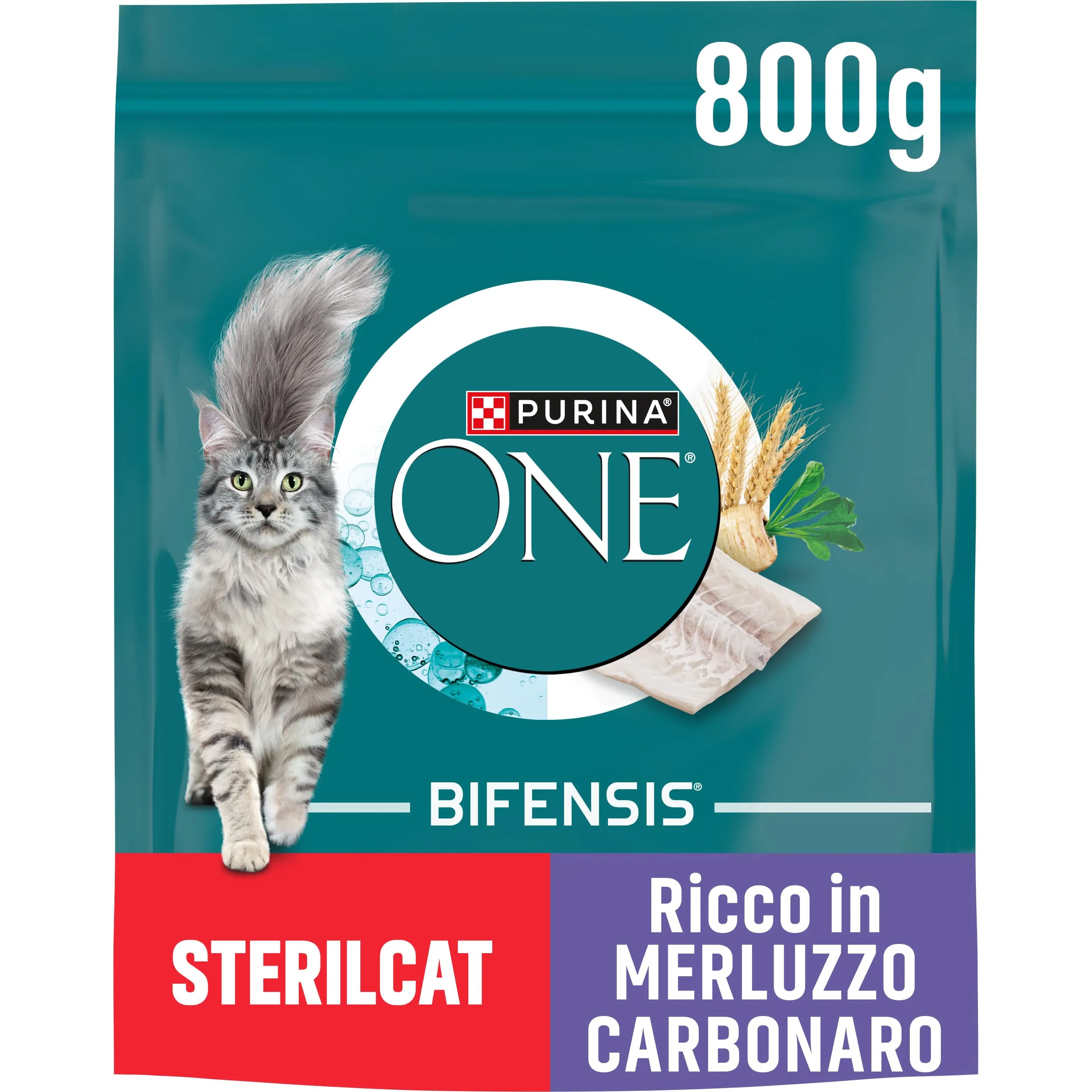 Purina ONE Bifensis Sterilcat Crocchette per Gatti Adulti Sterilizzati con Merluzzo, 8 x 800g - immagine 3