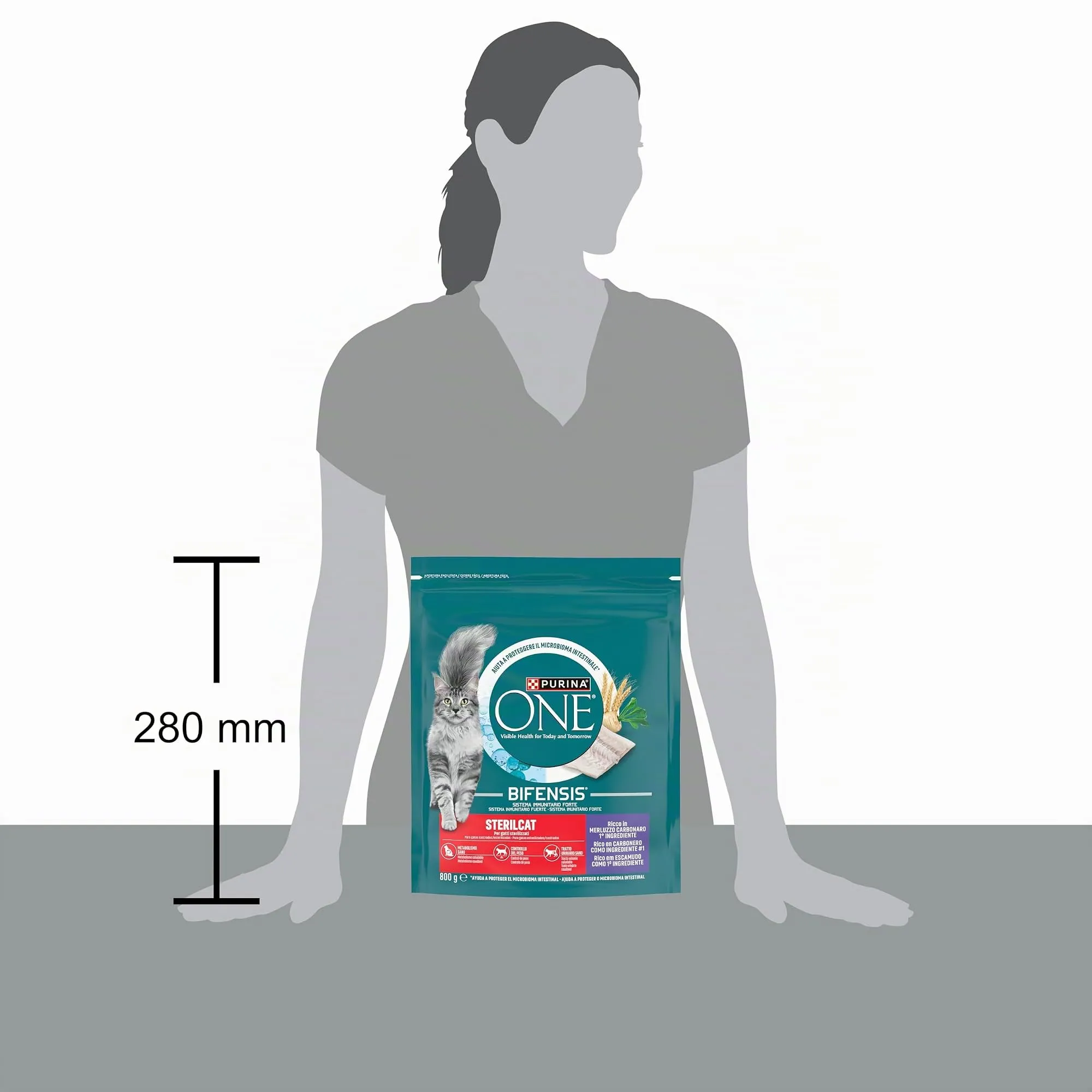 Purina ONE Bifensis Sterilcat Crocchette per Gatti Adulti Sterilizzati con Merluzzo, 8 x 800g - immagine 4