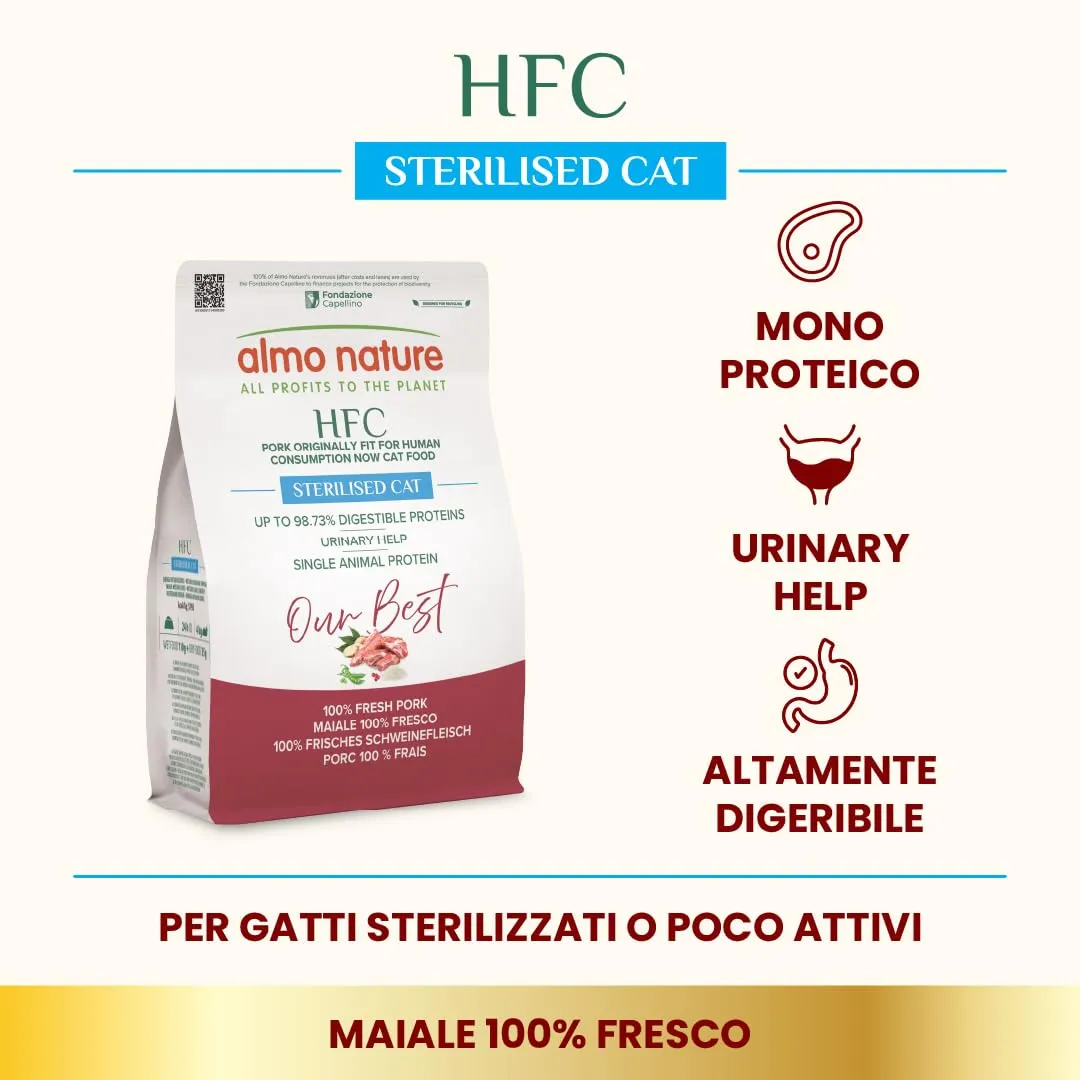 Almo Nature HFC Our Best Sterilised Cat Food - Fresh Pork Monoprotein - 300g - immagine 3