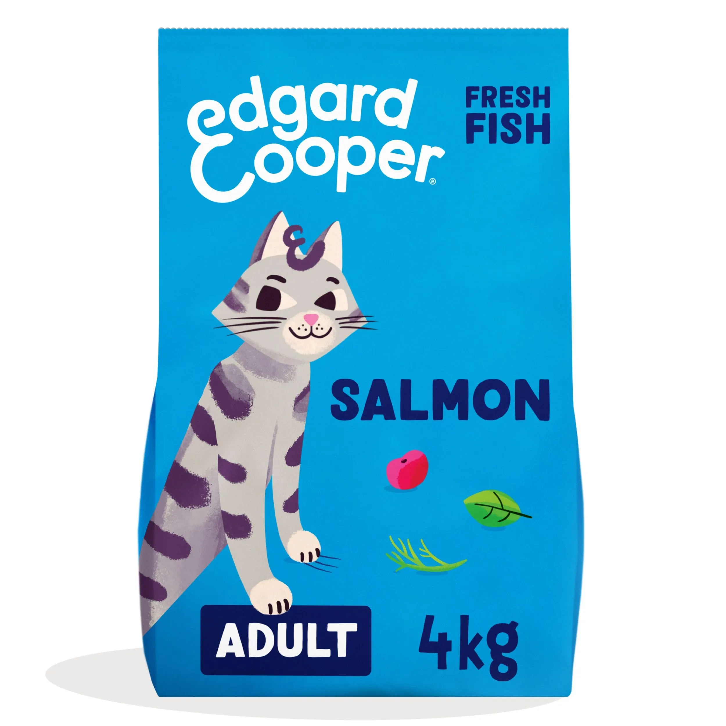 Edgard & Cooper Crocchette per Gatti Sterilizzati o Attivi al Salmone Fresco, Senza Cereali, 4kg - immagine 1