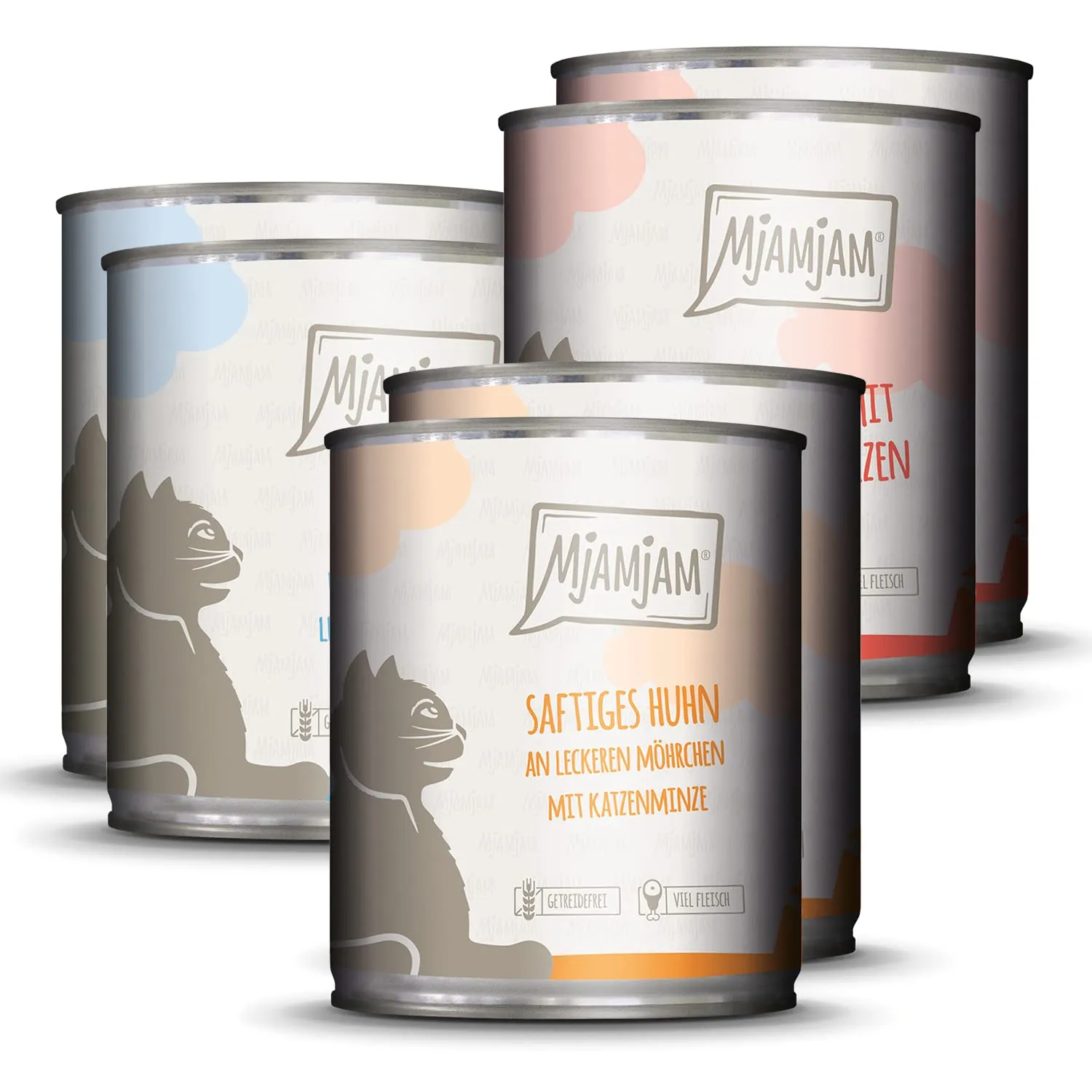 MjAMjAM Cibo Umido Premium per Gatti, Senza Cereali con Carne Extra, 6 x 800 g - immagine 1