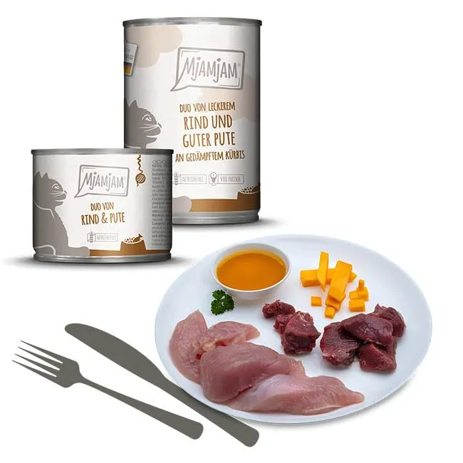 MjAMjAM Cibo Umido Premium per Gatti, Senza Cereali, Pacchetto Misto 6 x 200 g - immagine 5
