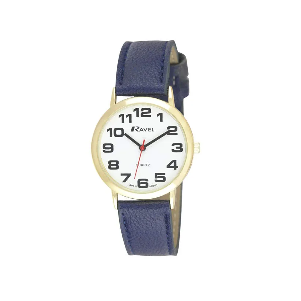 Ravel Orologio Unisex Quadrante Bianco e Oro con Cinturino Blu R0105.26.1A - immagine 1