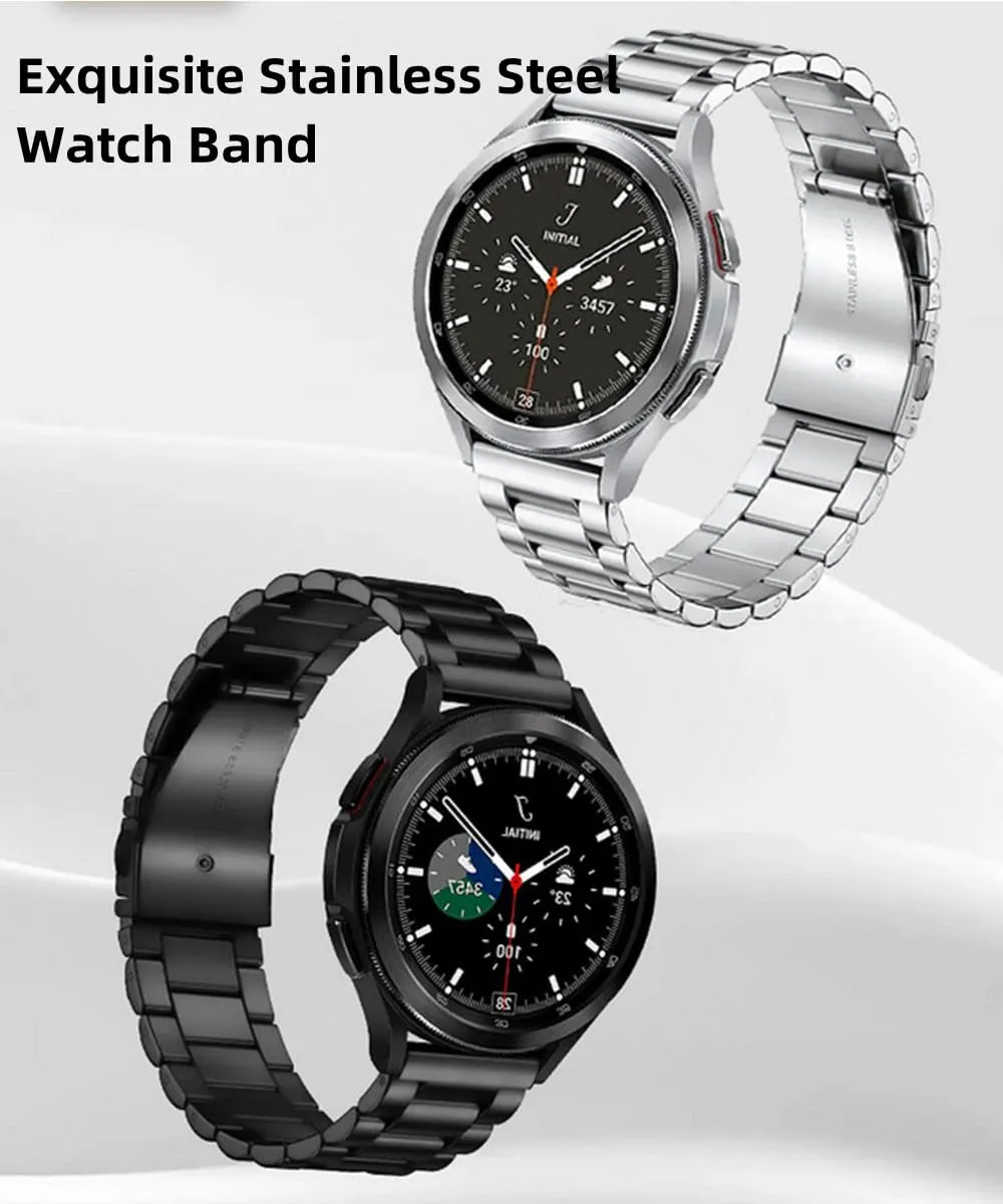 FOUUA Cinturino in Acciaio Inossidabile per Orologio e Smartwatch, 20mm, Argento - immagine 8