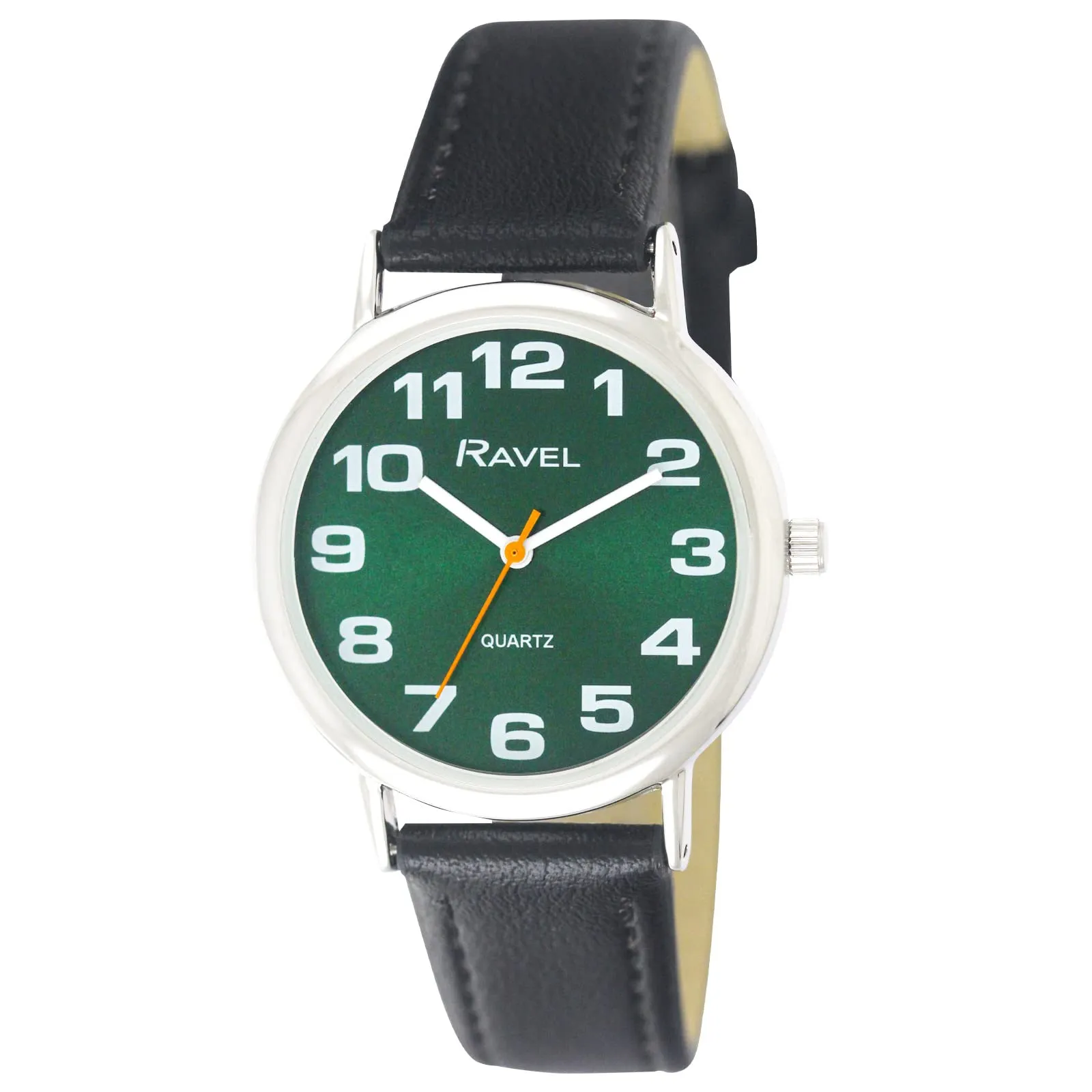 Ravel Orologio Donna Quadrante Verde e Cassa Argento con Cinturino Nero R0105.48.2A - immagine 1