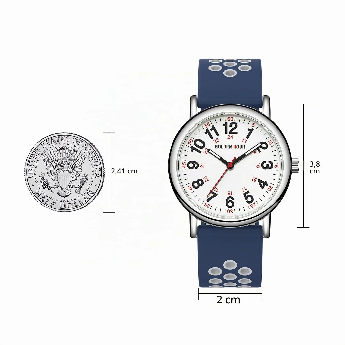 Golden Hour Orologio da Infermiere Impermeabile GH-1314 - immagine 6