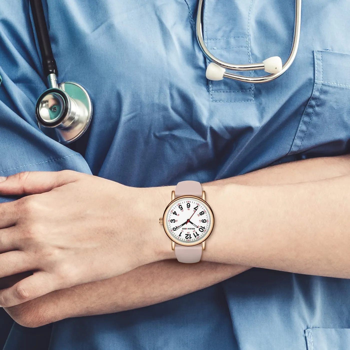 Golden Hour GH-1314 Orologio da Infermiere Impermeabile per Professionisti Medici e Studenti - immagine 8