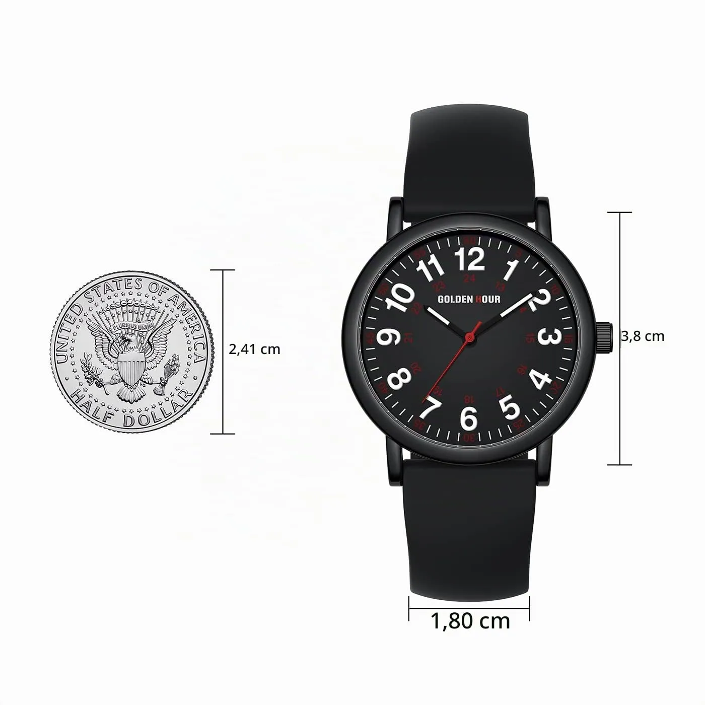 Golden Hour Orologio da Infermiere Impermeabile CA-GH-1314 - immagine 5