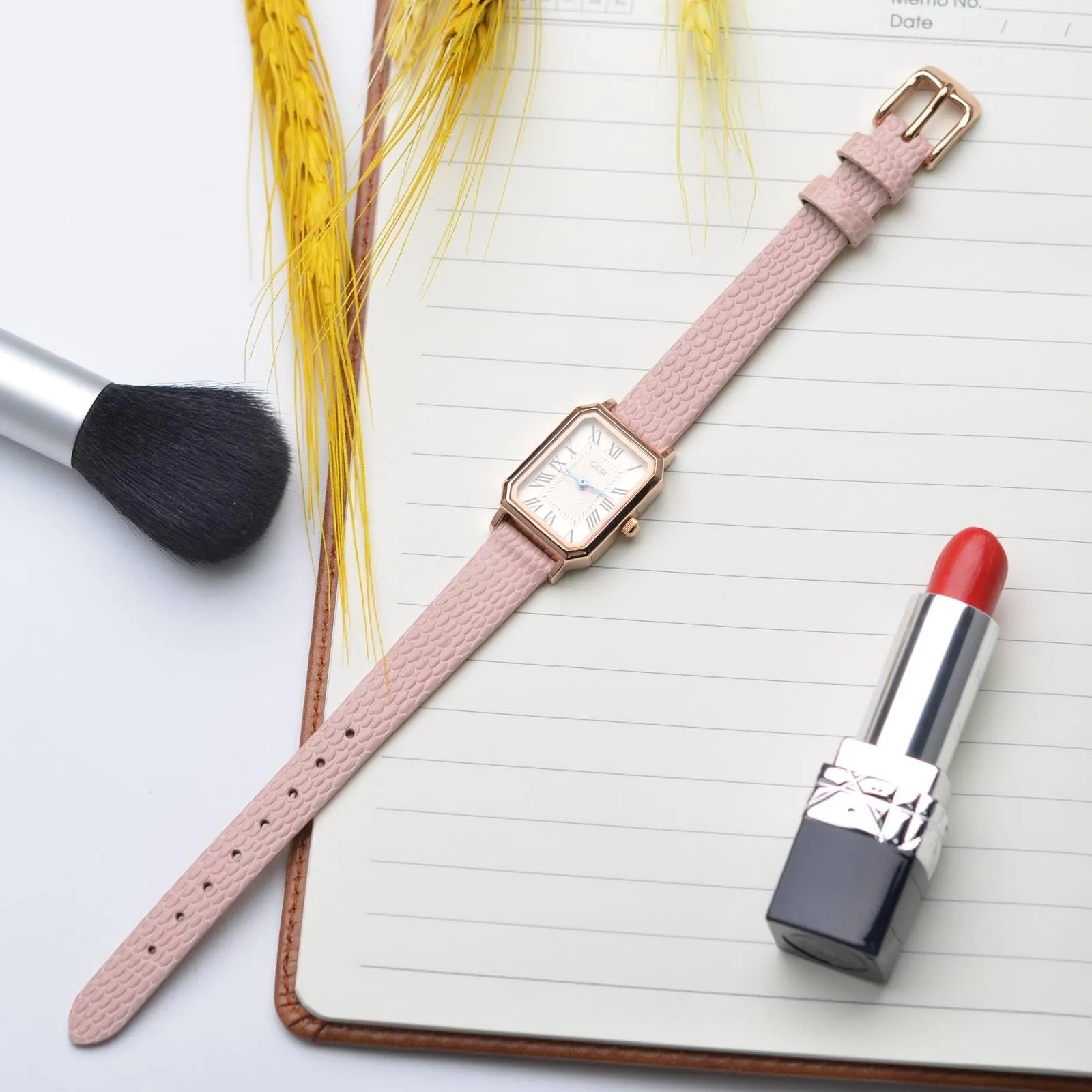 ANNEFIT Cinturino in Pelle 13mm per Orologi Donna, Fibbia in Acciaio Inossidabile Argento (Rosa) - immagine 2