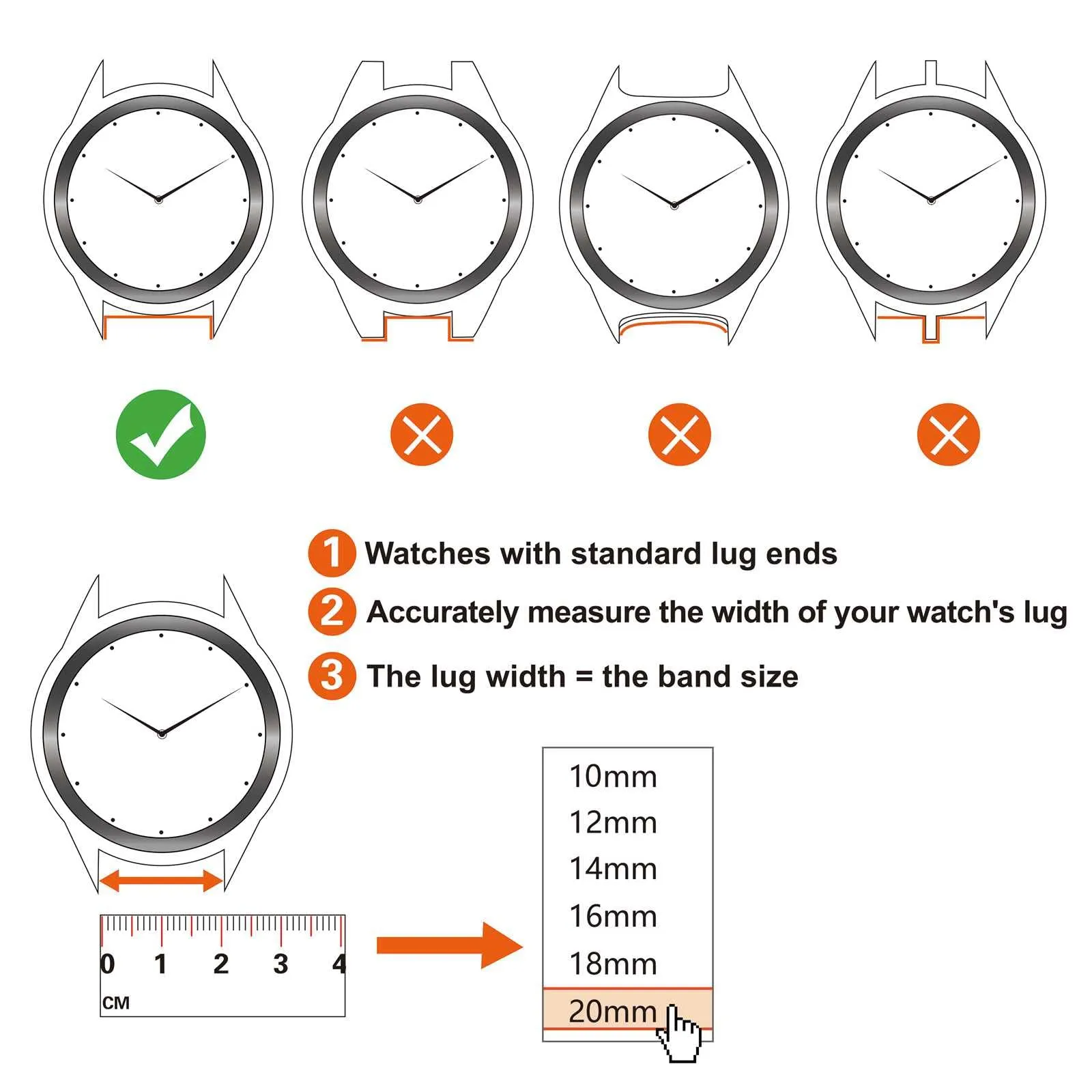 ANNEFIT Cinturino in Pelle 15mm per Orologi Donna, Fibbia in Acciaio Inossidabile Argento (Grigio) - immagine 4