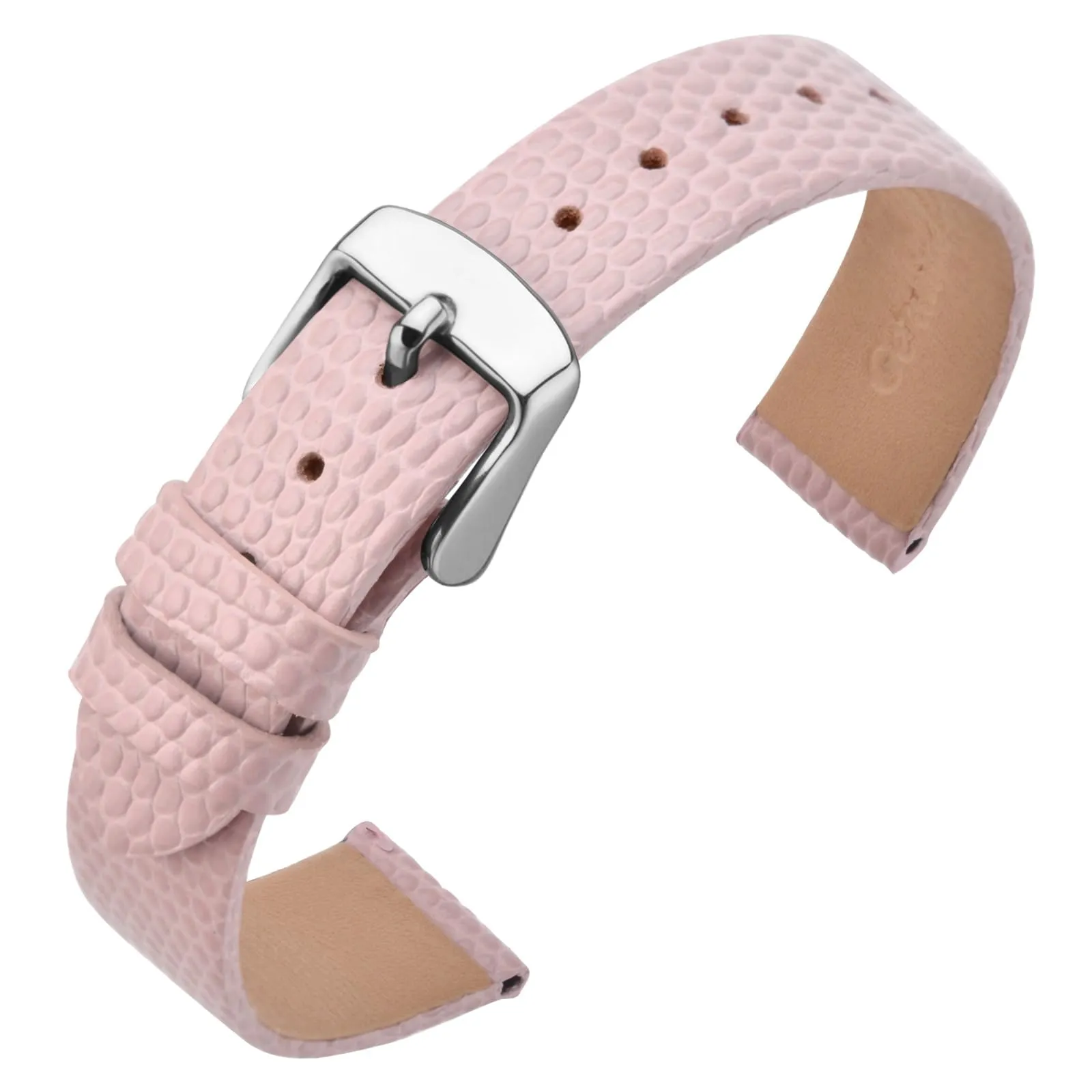 ANNEFIT Cinturino in Pelle 15mm per Orologi Donna, Fibbia in Acciaio Inossidabile Argento (Rosa) - immagine 1