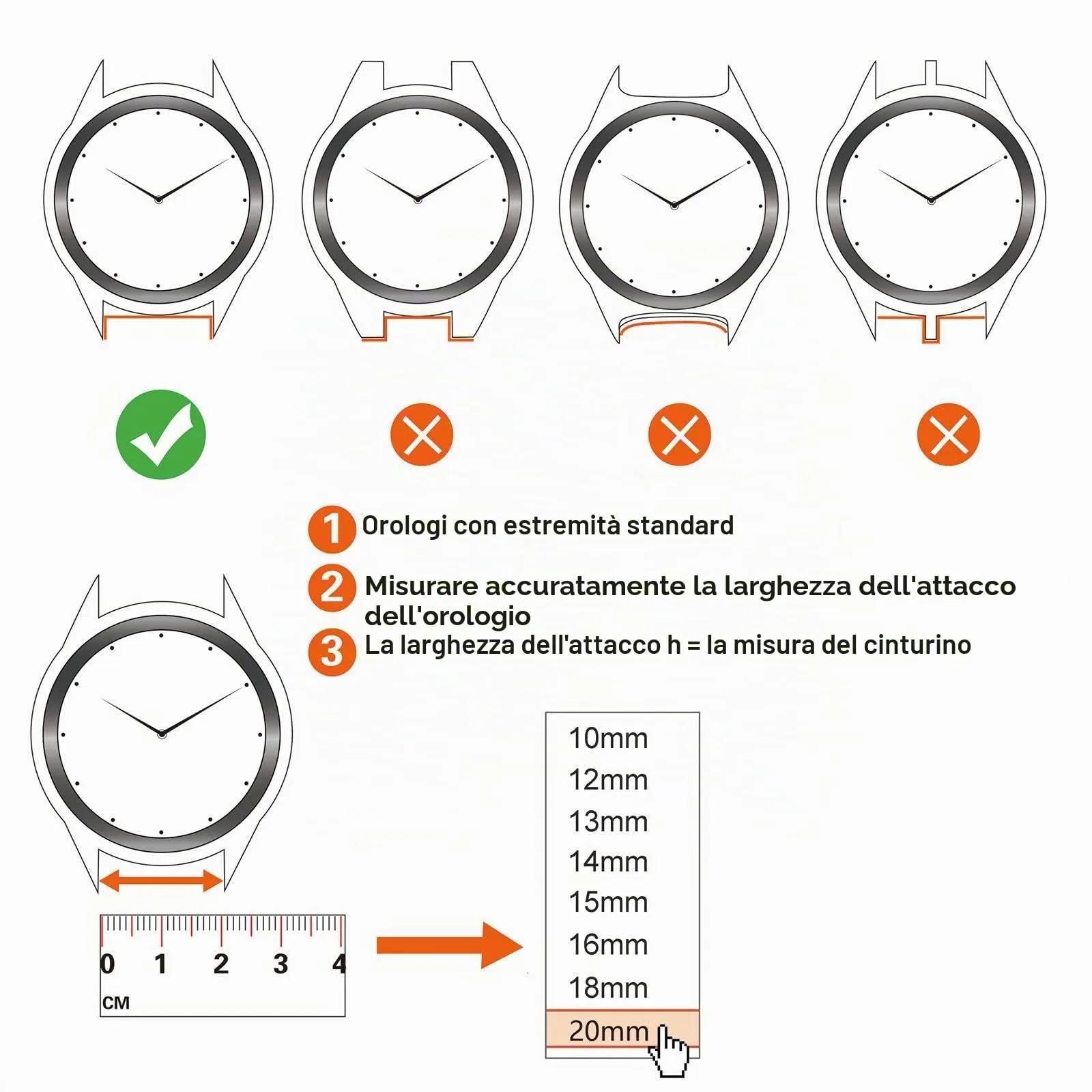 ANNEFIT Cinturino in Pelle 13mm per Orologi Donna, Fibbia in Acciaio Inossidabile Oro (Marrone) - immagine 4