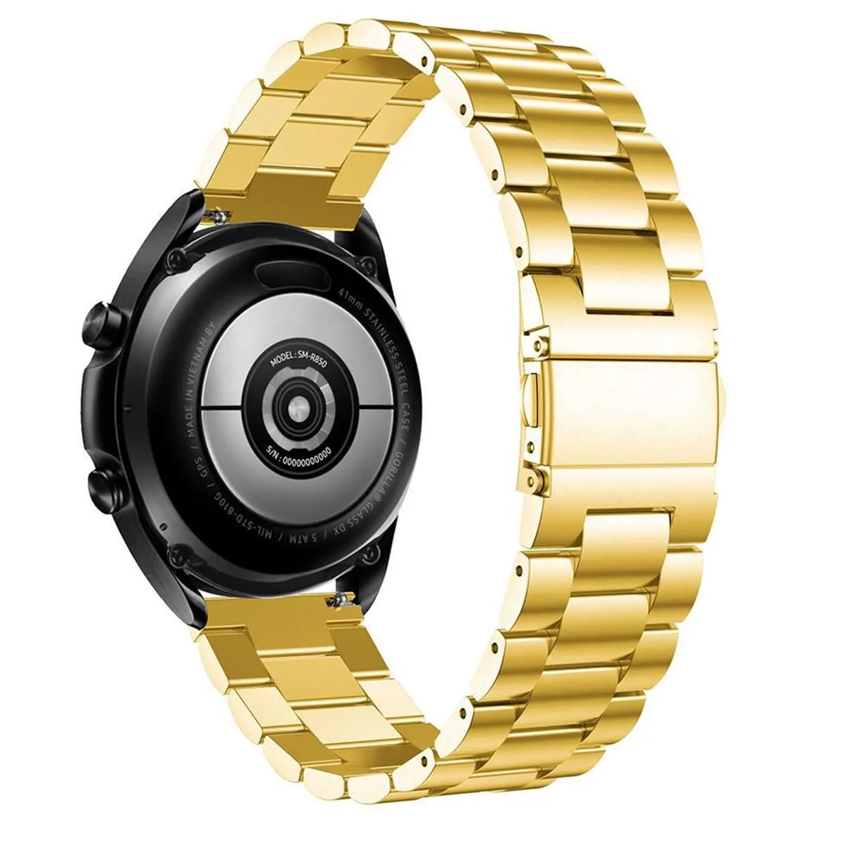 FOUUA Cinturini per Orologio in Acciaio Inossidabile con Sgancio Rapido, 24mm, Oro - immagine 5