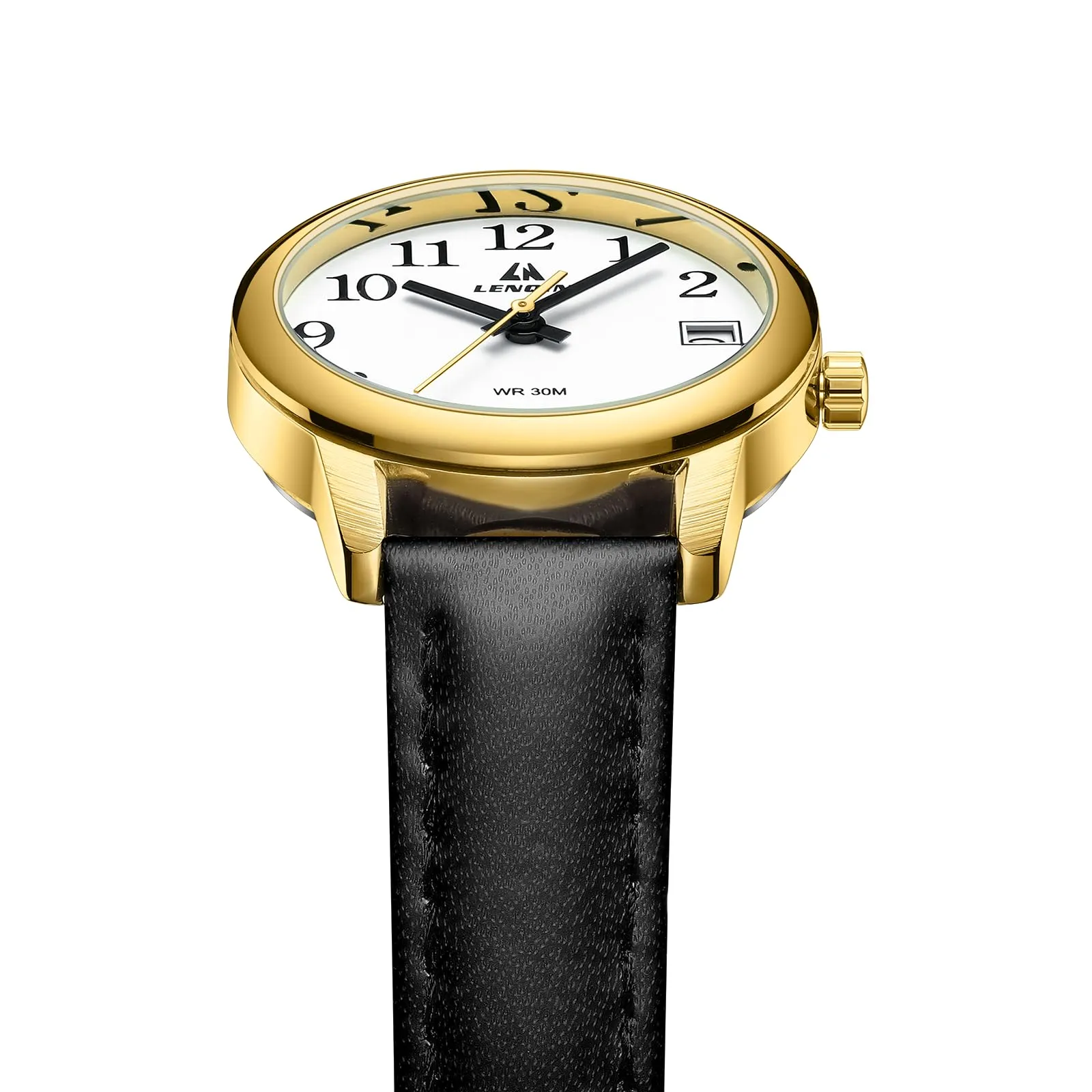 LN LENQIN Orologio Donna Analogico al Quarzo Cinturino in Pelle 3ATM - immagine 4