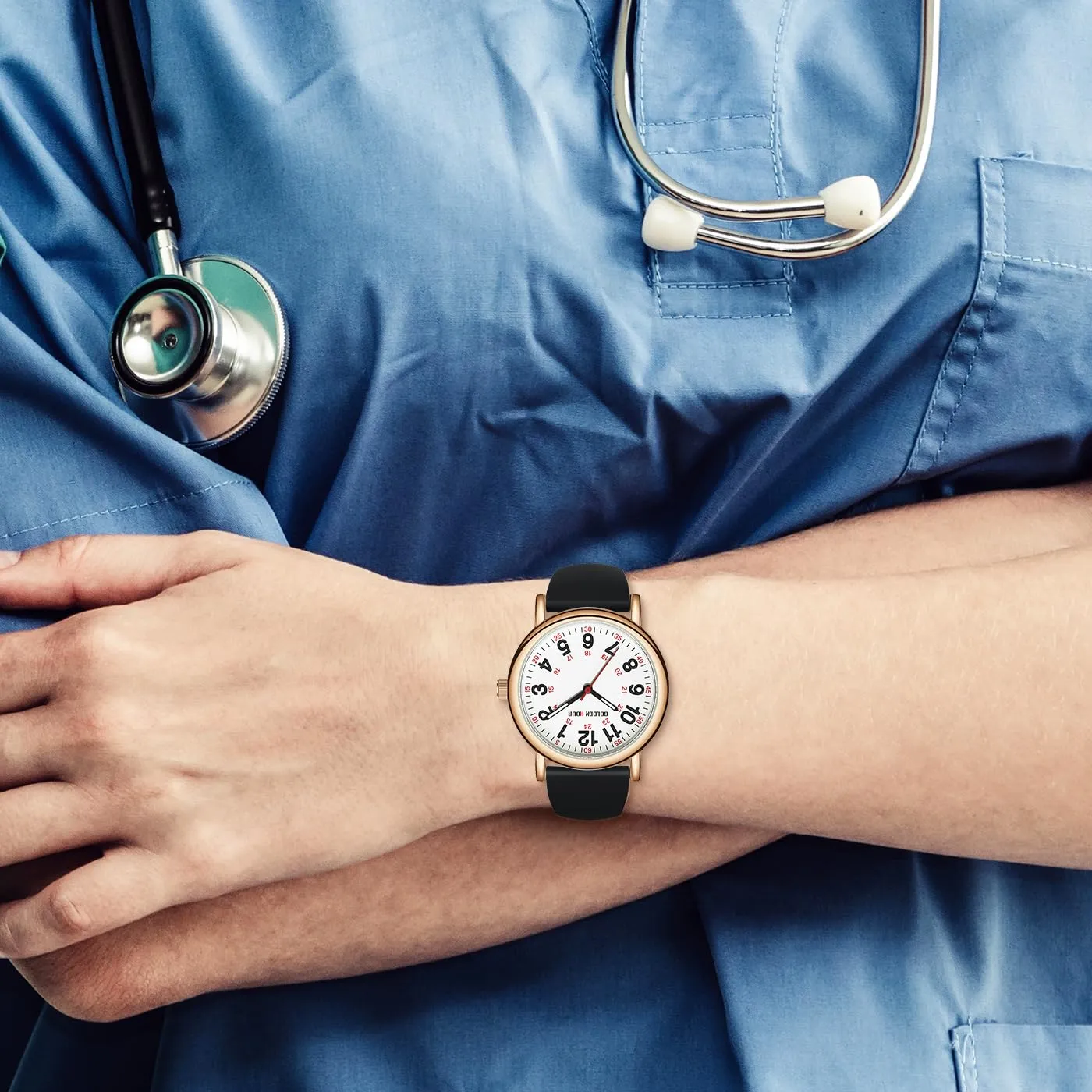 Golden Hour Orologio da Infermiere GH-1314 Impermeabile per Professionisti Medici e Studenti - immagine 7