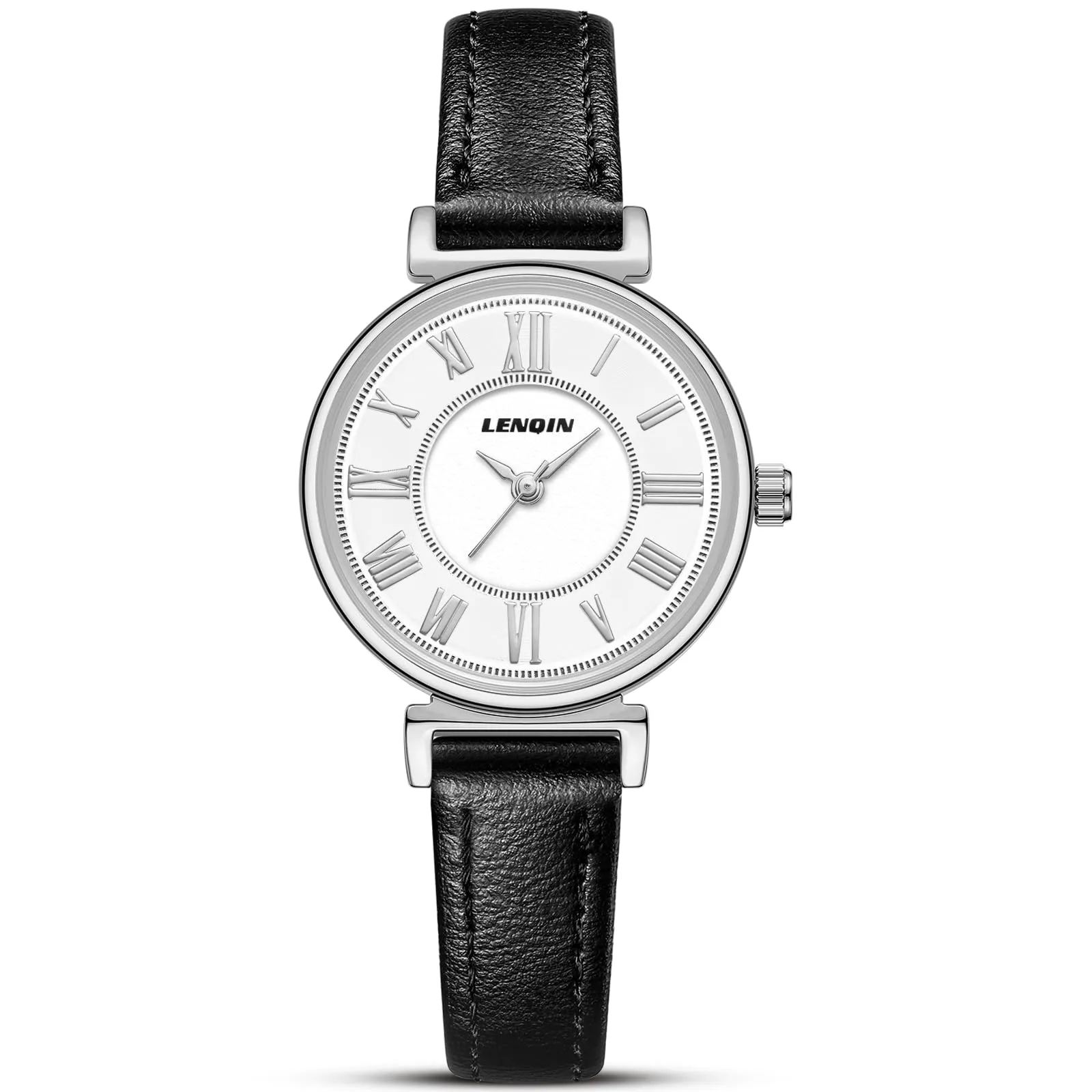 LN LENQIN Orologio Donna Analogico al Quarzo con Cinturino in Pelle 3ATM L0153 - immagine 1