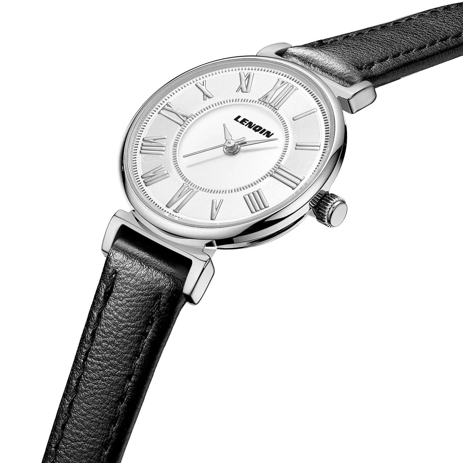 LN LENQIN Orologio Donna Analogico al Quarzo con Cinturino in Pelle 3ATM L0153 - immagine 3