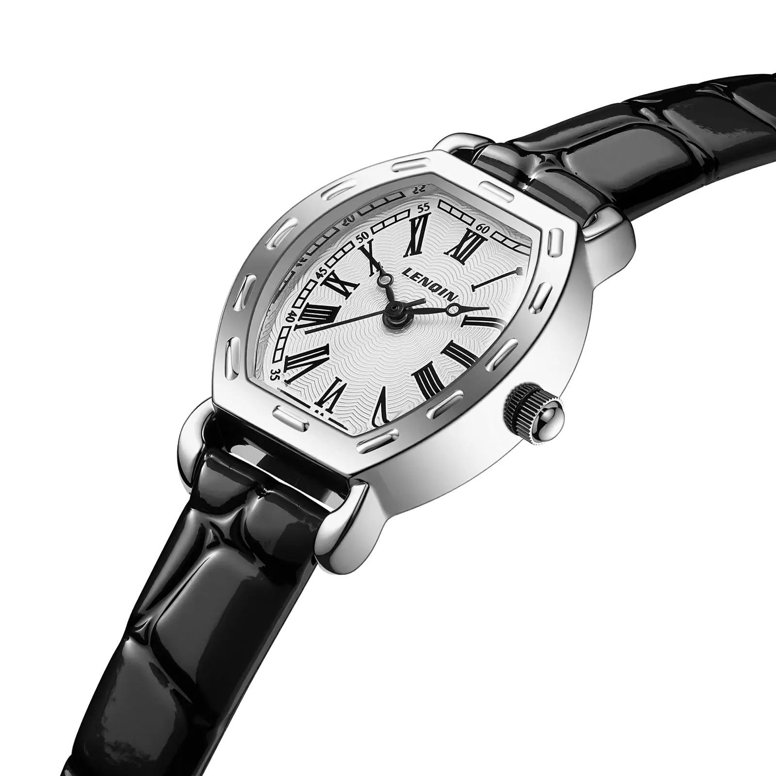 LN LENQIN Orologio Donna Analogico al Quarzo Cinturino Pelle 3ATM L0159 - immagine 3