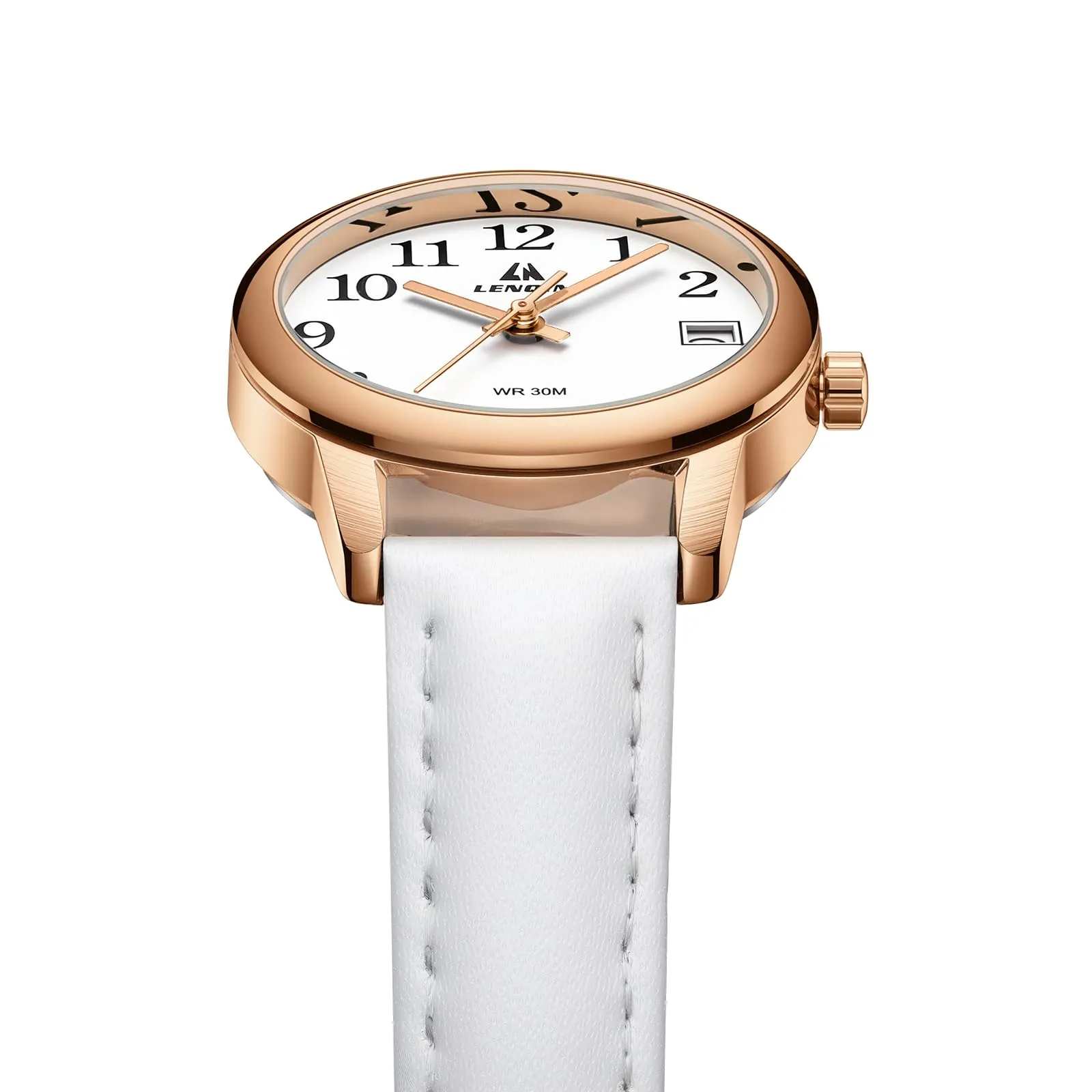 LN LENQIN Orologio Donna Analogico al Quarzo Cinturino Pelle 3ATM - immagine 4