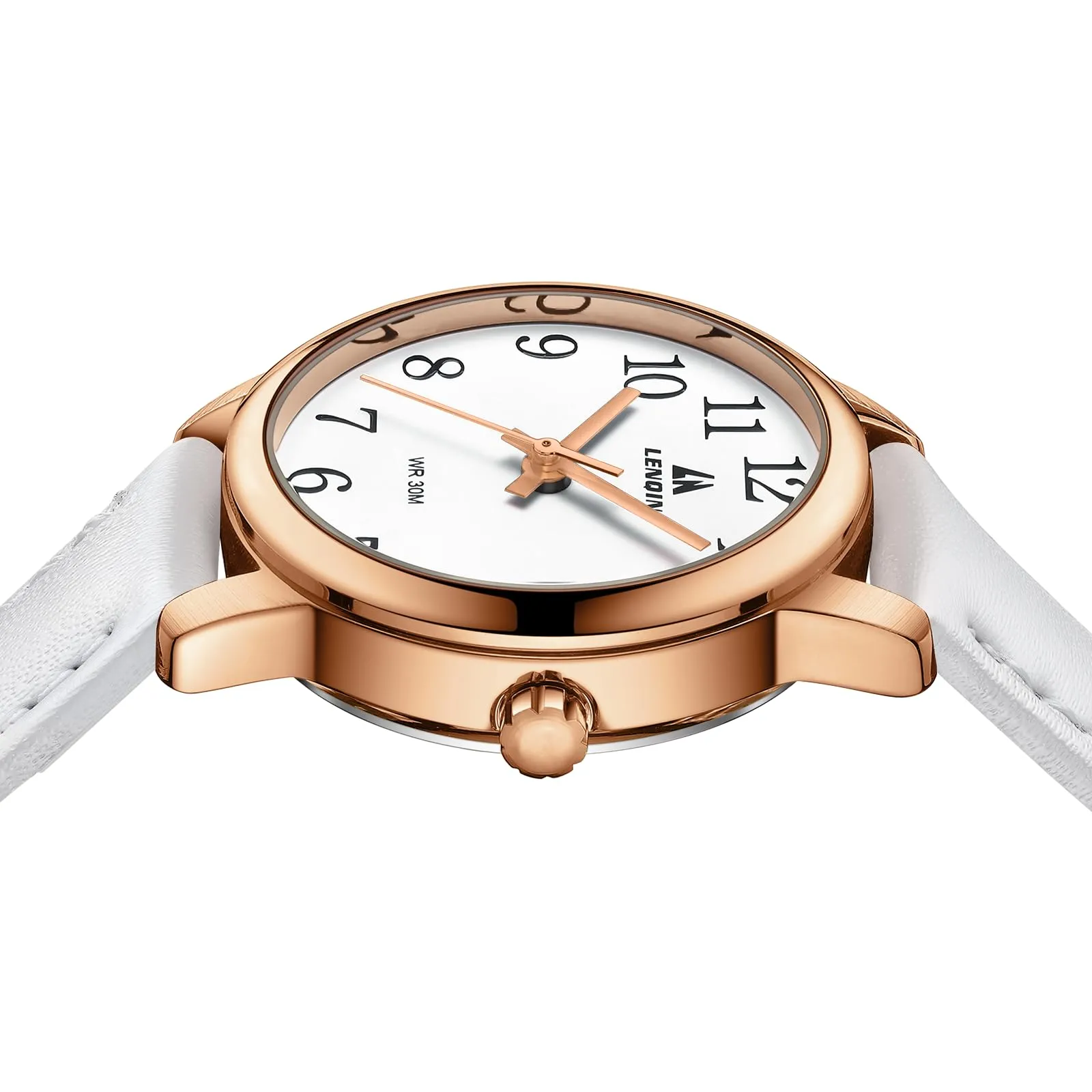 LN LENQIN Orologio Donna Analogico al Quarzo Cinturino Pelle 3ATM - immagine 5