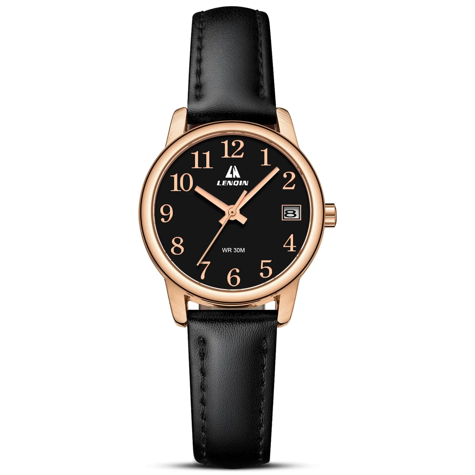 LN LENQIN Orologio Donna Analogico al Quarzo Cinturino Pelle 3ATM L0133 - immagine 1